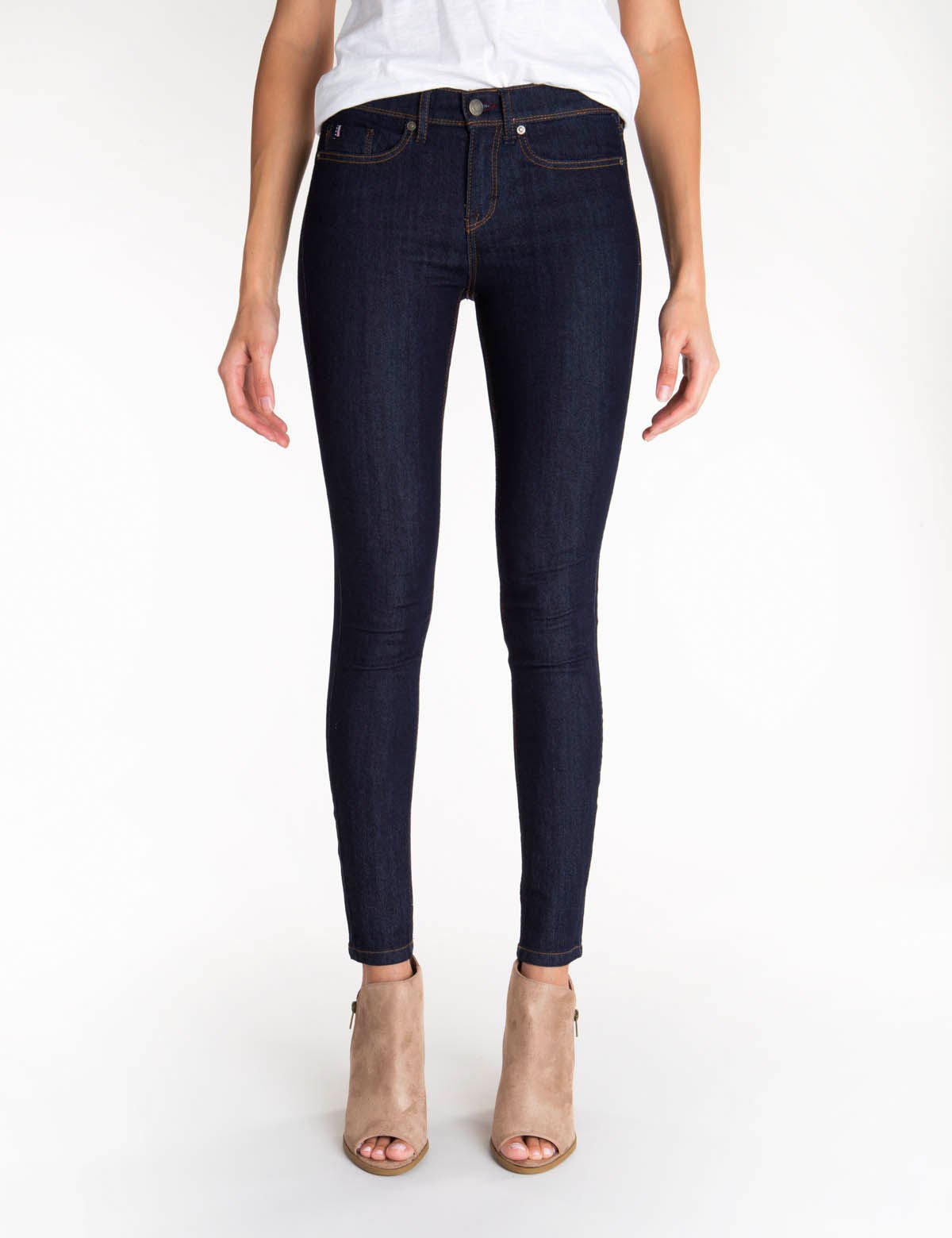 Women's Stretch Skinny Jeans - High Waist Slim Fit Denim