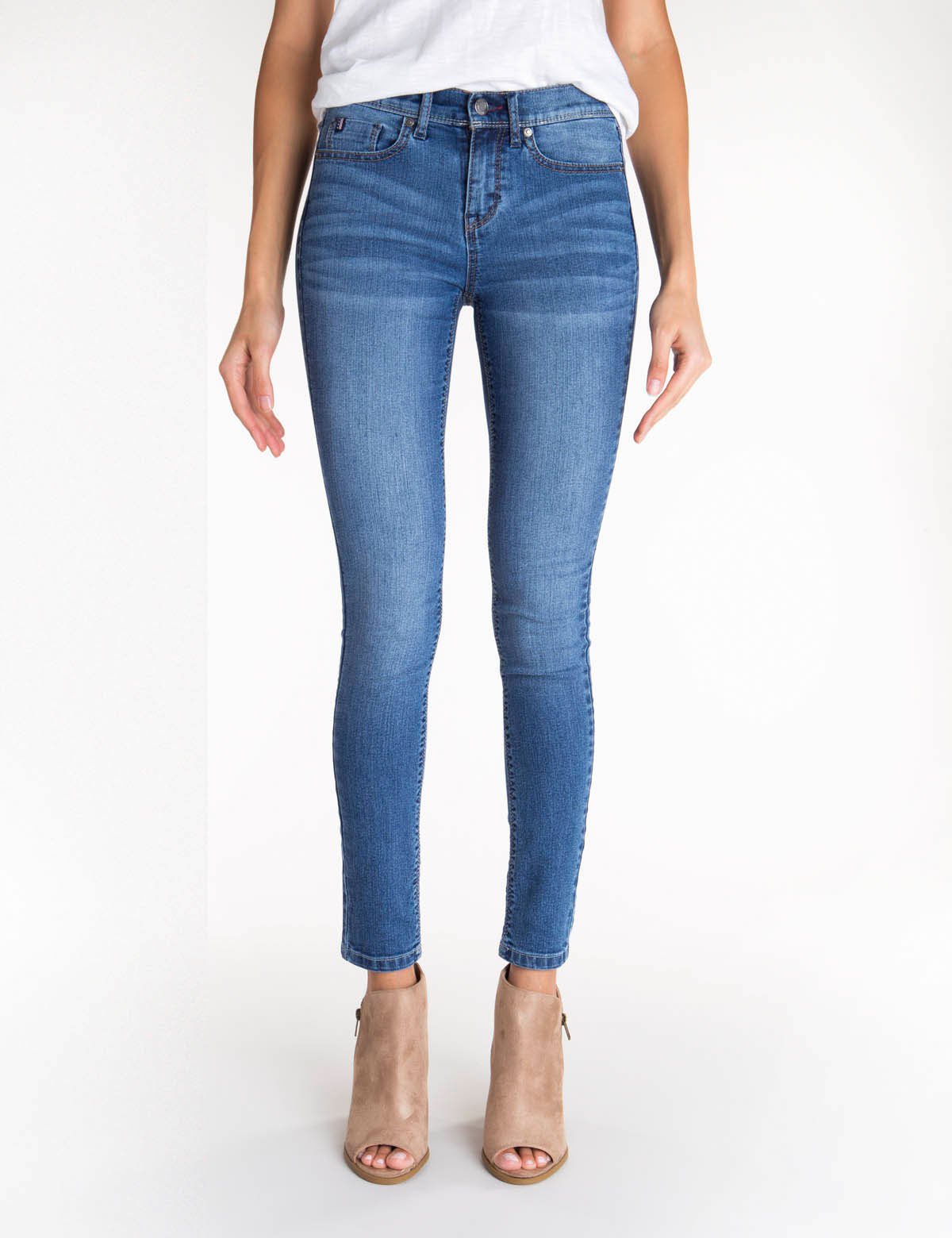 Women's Stretch Skinny Jeans - High Waist Slim Fit Denim