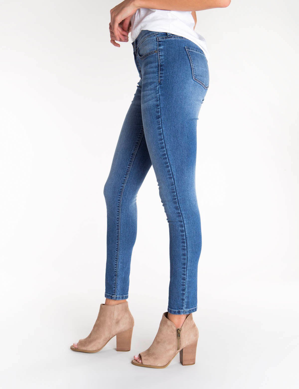 Women's Stretch Skinny Jeans - High Waist Slim Fit Denim