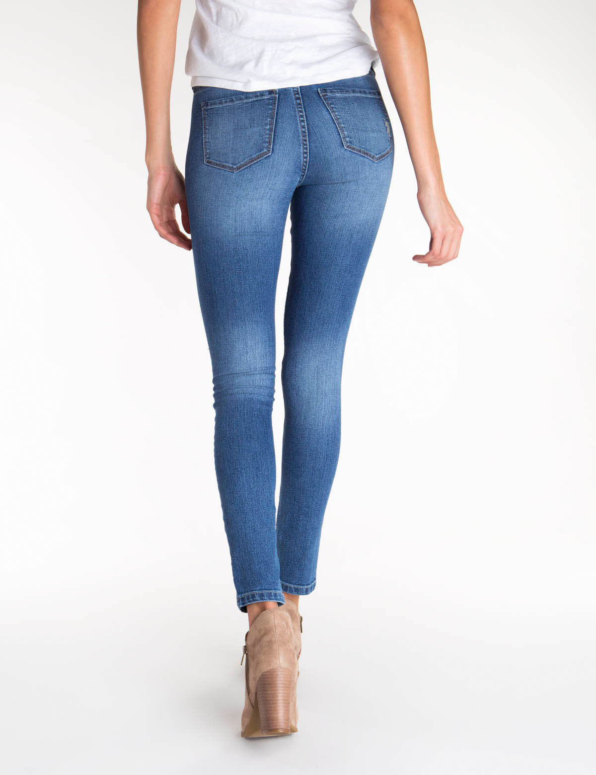 Women's Stretch Skinny Jeans - High Waist Slim Fit Denim