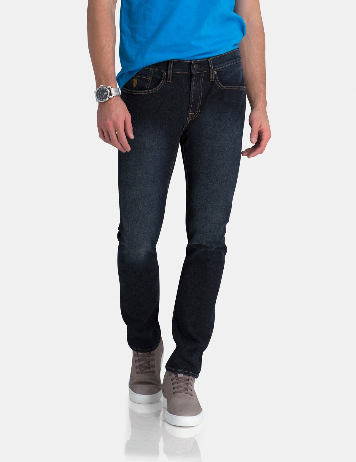 Men's Slim Fit Stretch Jeans - 99% Cotton Comfort