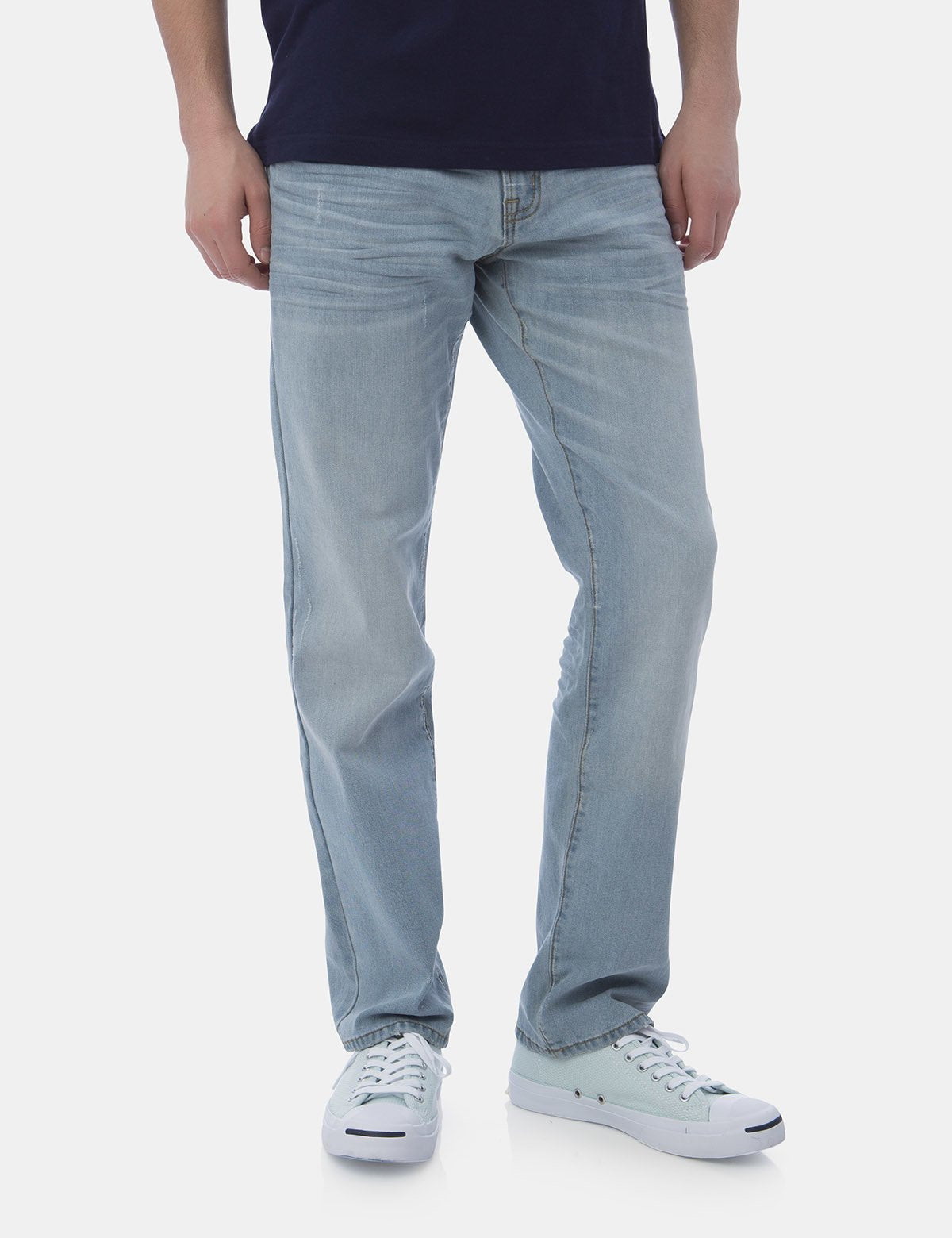 Men's Stretch Slim Fit Jeans - Light Enzyme Wash