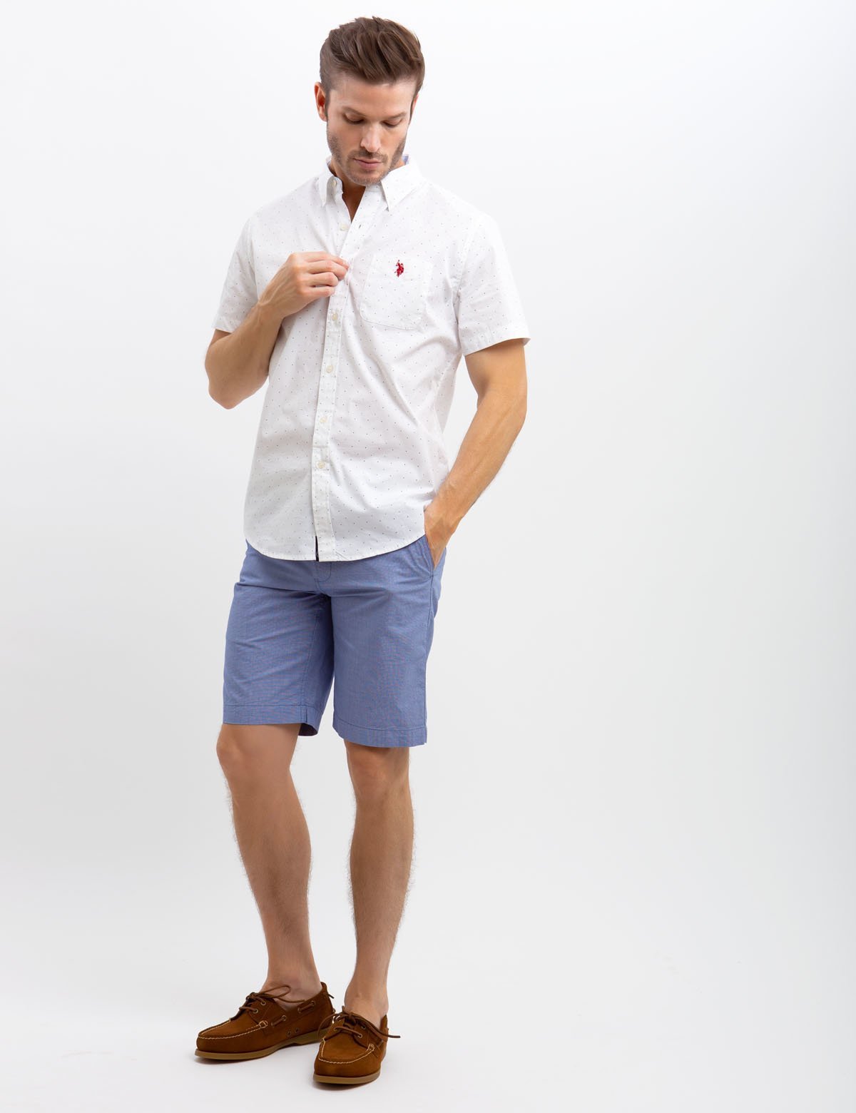 Men's Slim Fit Stretch Cotton Poplin Shirt