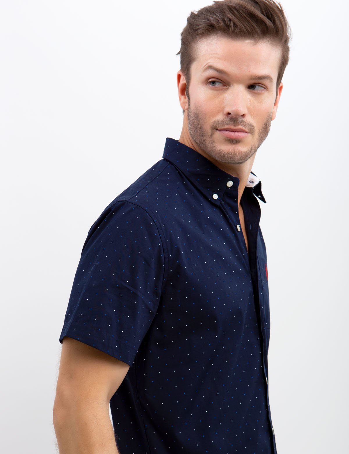 Men's Slim Fit Stretch Cotton Poplin Shirt
