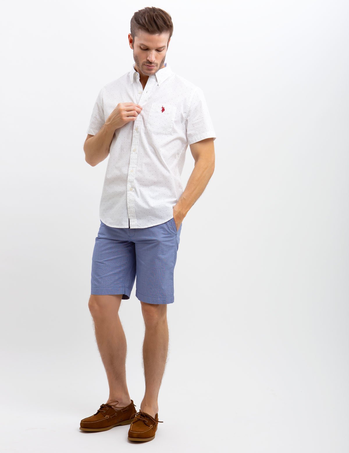 Men's Slim Fit Stretch Cotton Poplin Shirt