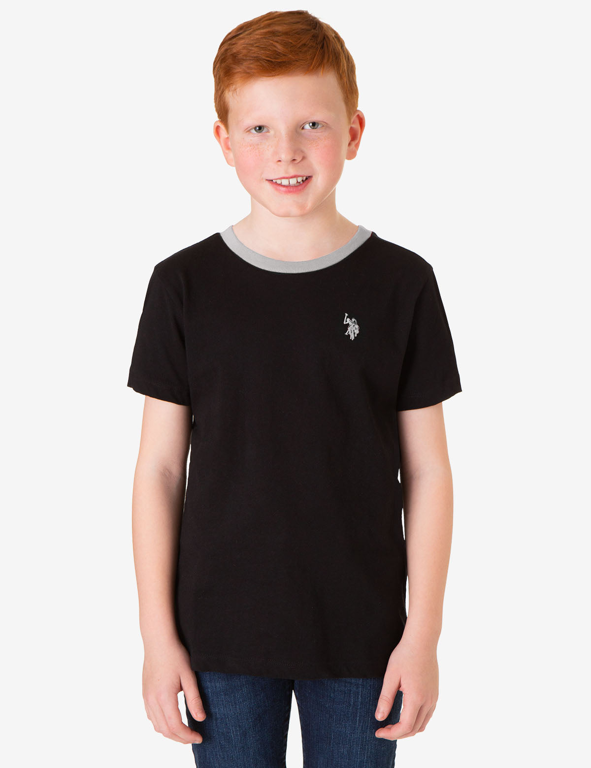 Boys Ringer Crew Neck Tee - Classic Cotton T-Shirt