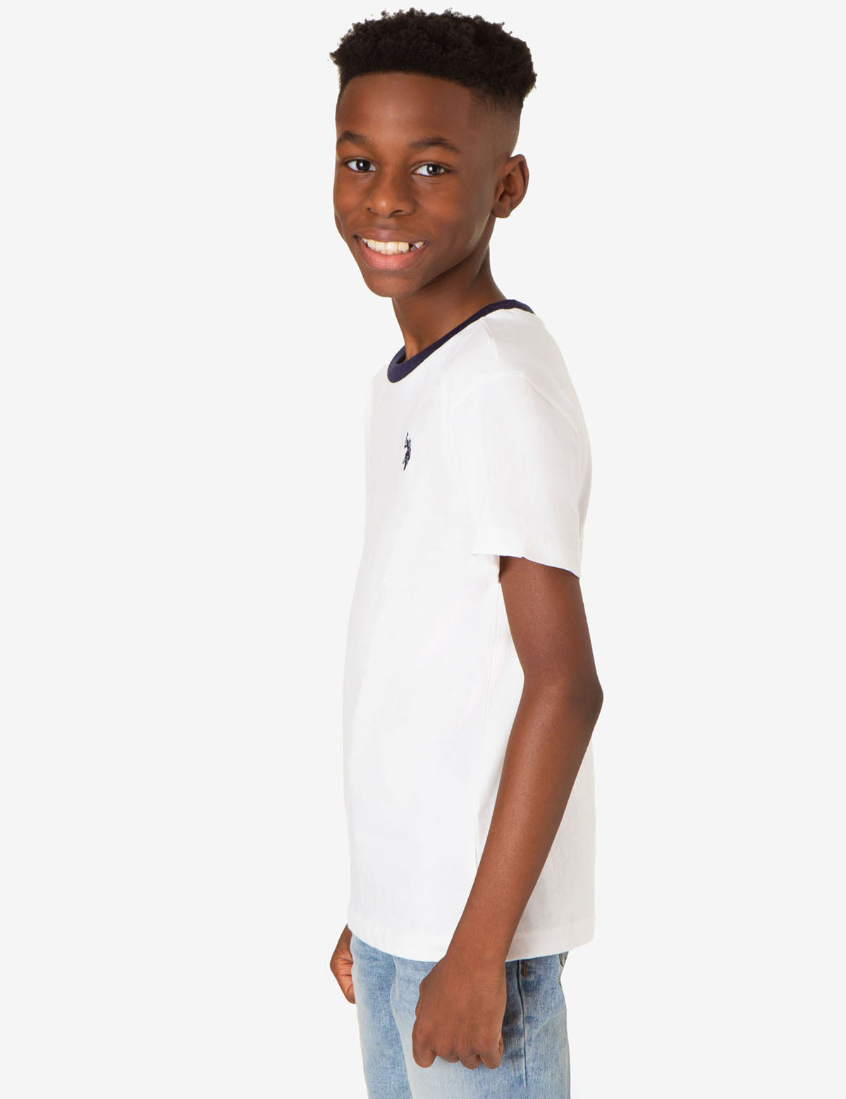 Boys Ringer Crew Neck Tee - Classic Cotton T-Shirt