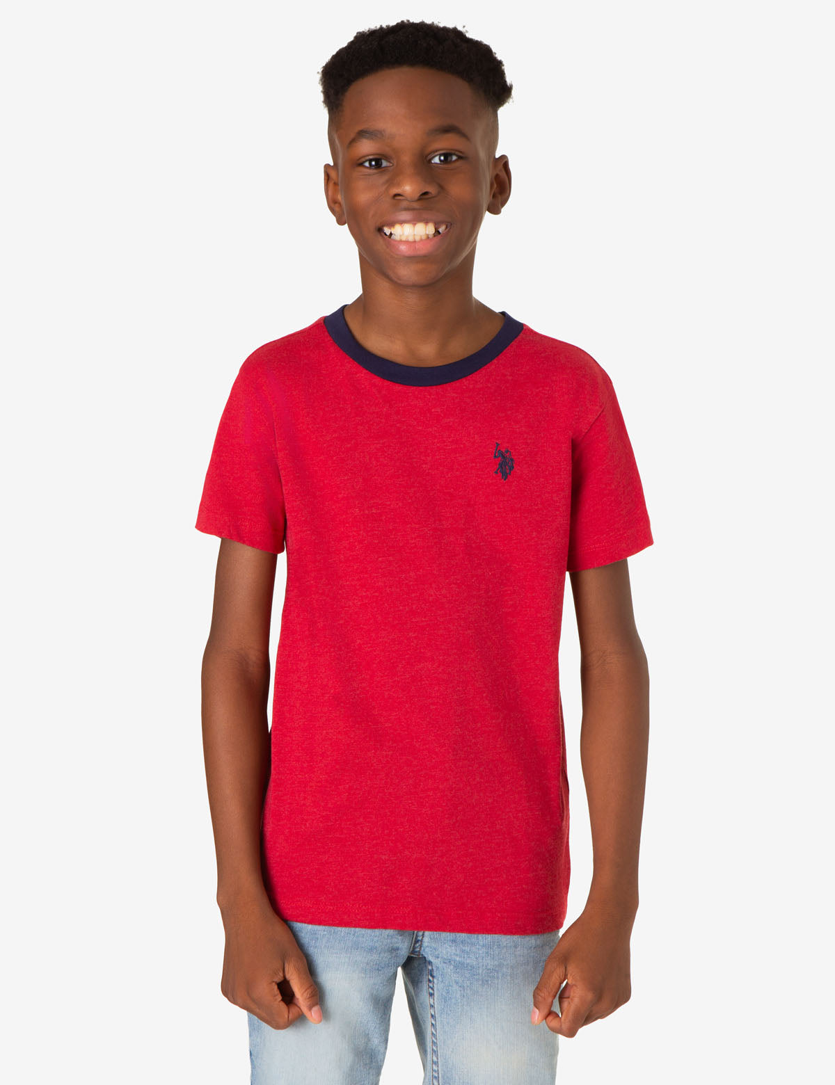 Boys Ringer Crew Neck Tee - Classic Cotton T-Shirt