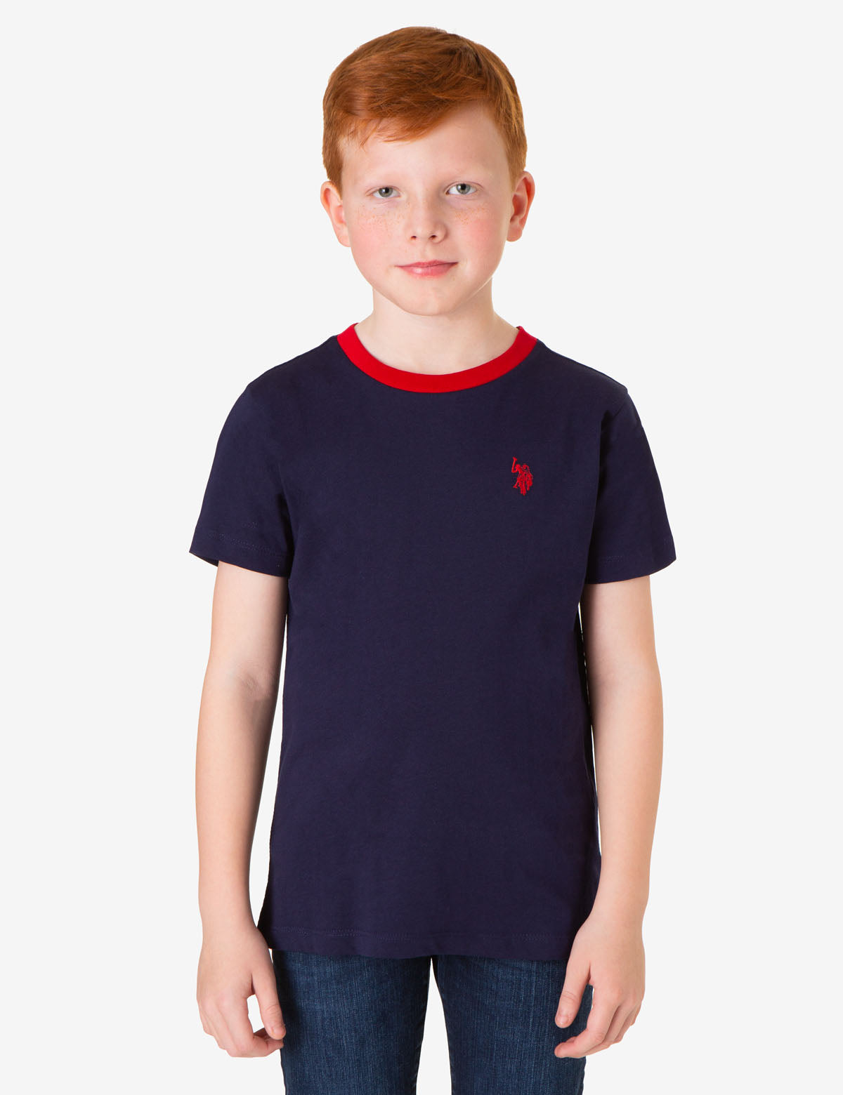 Boys Ringer Crew Neck Tee - Classic Cotton T-Shirt