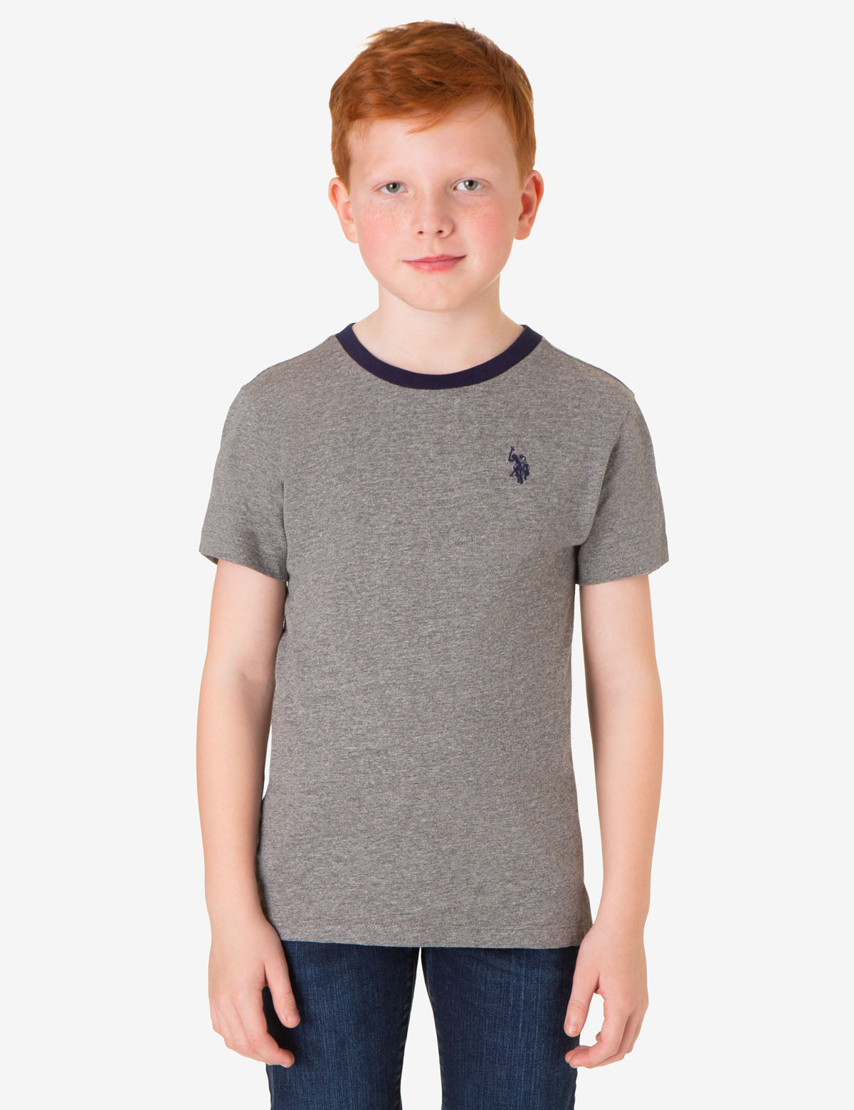 Boys Ringer Crew Neck Tee - Classic Cotton T-Shirt