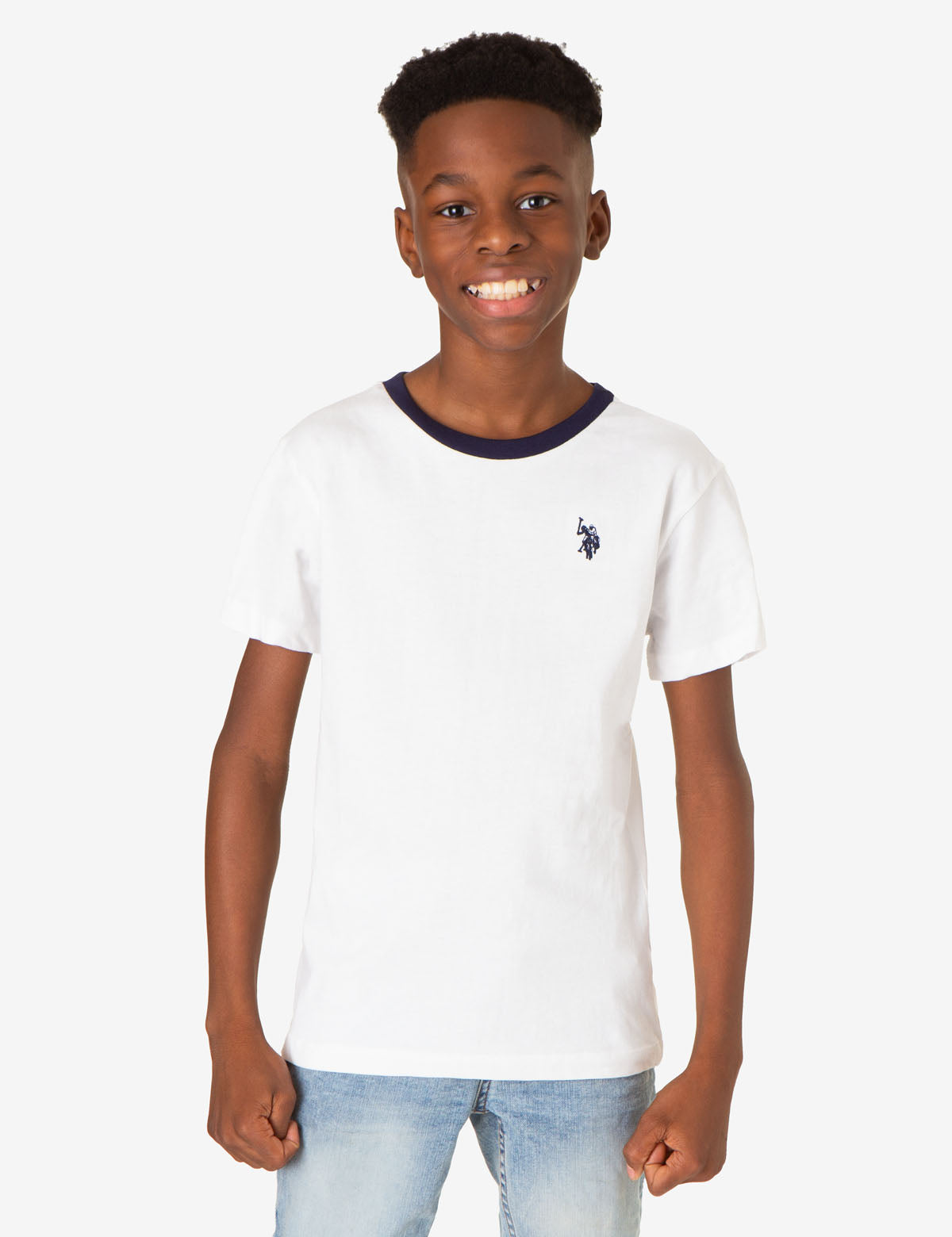 Boys Ringer Crew Neck Tee - Classic Cotton T-Shirt