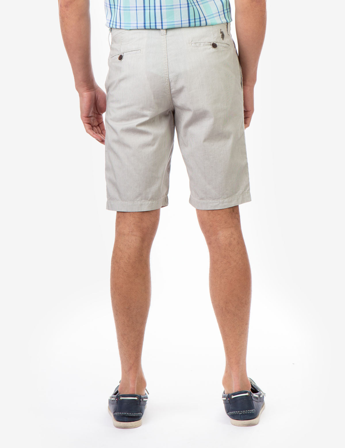Men's Hartford Stripe Zip-Fly Shorts with Button Pockets