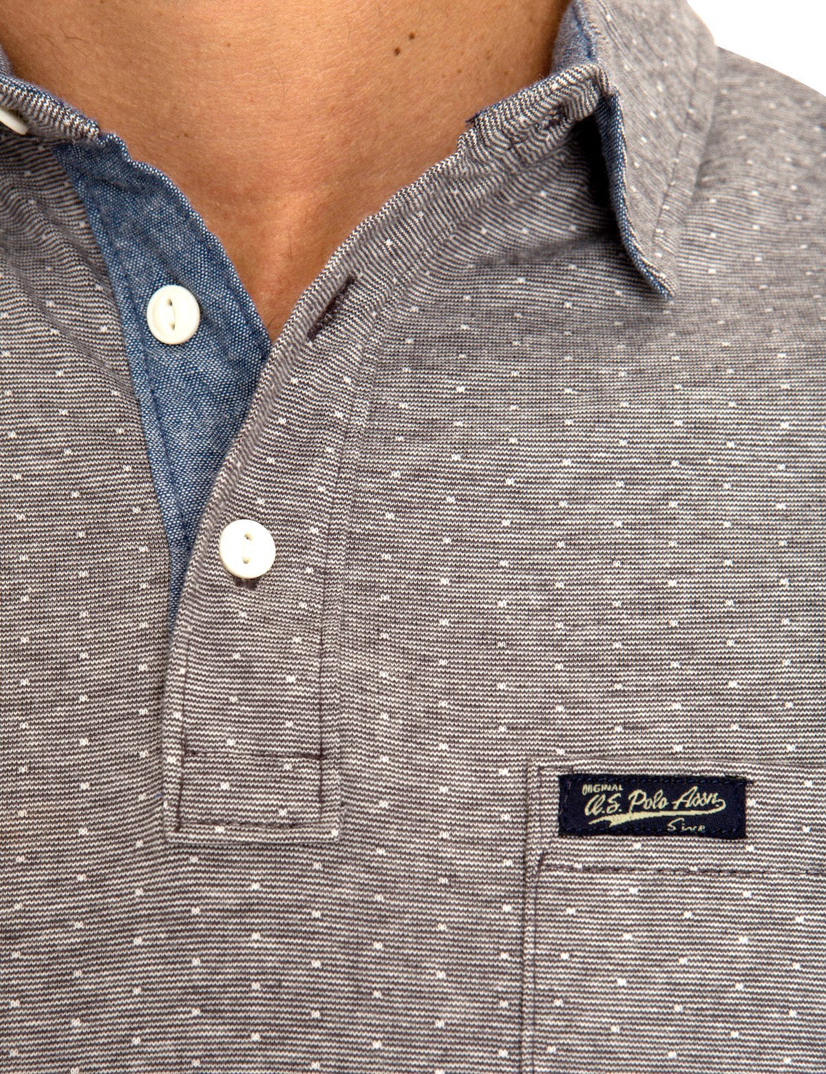 Men's Striped Jacquard Polo Shirt - Cotton Blend Classic Fit