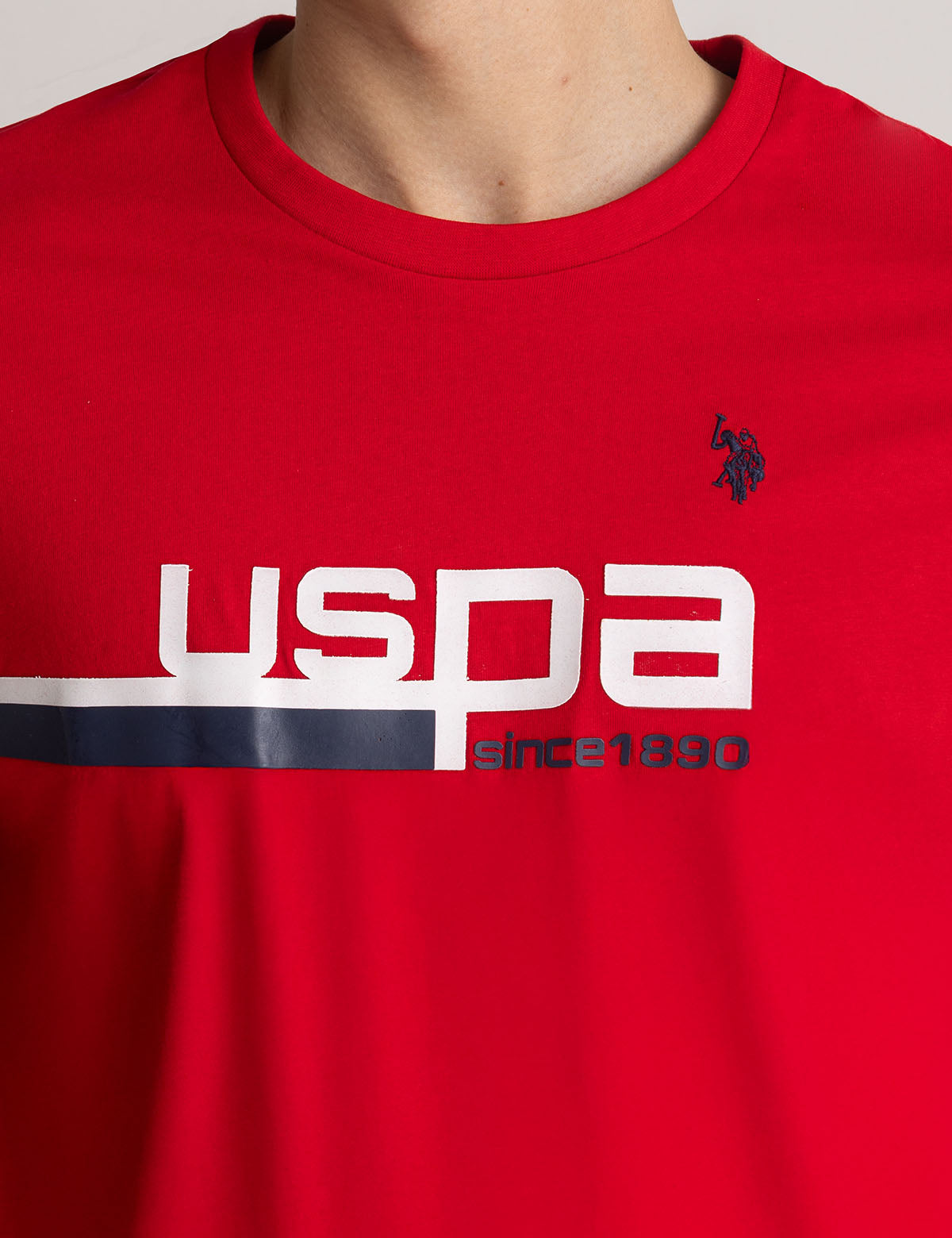 USPA Graphic Print Crew Neck T-Shirt for Men