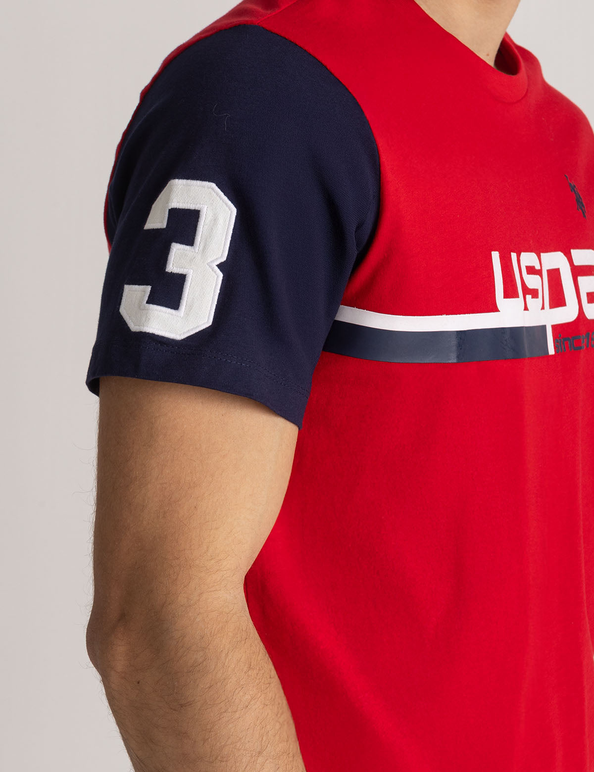 USPA Graphic Print Crew Neck T-Shirt for Men