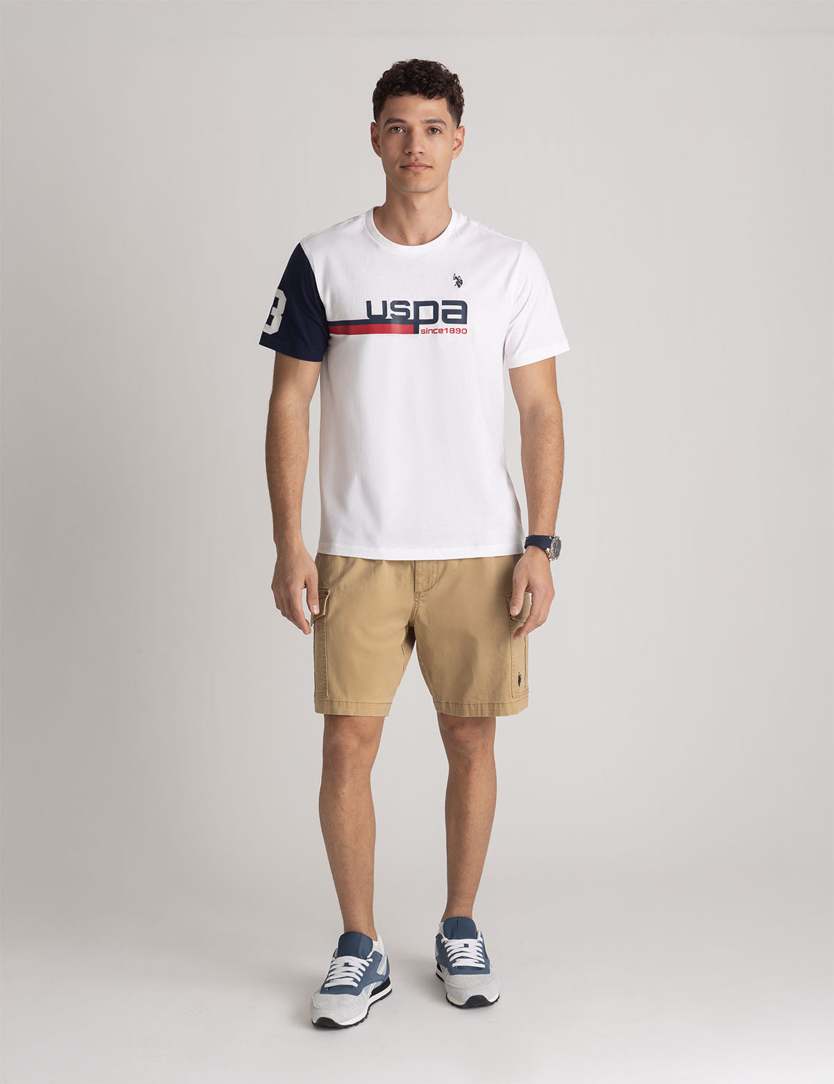 USPA Graphic Print Crew Neck T-Shirt for Men