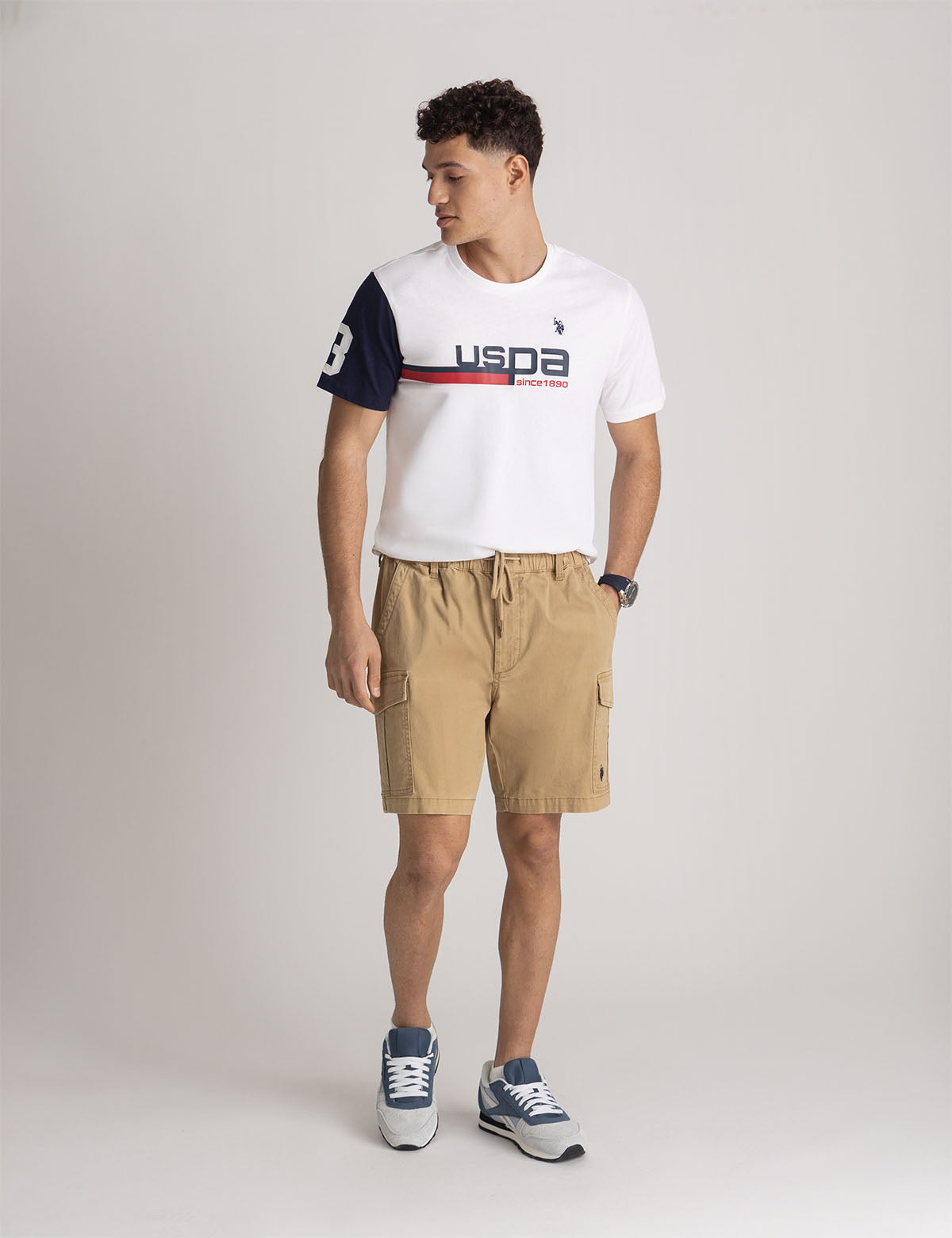 USPA Graphic Print Crew Neck T-Shirt for Men