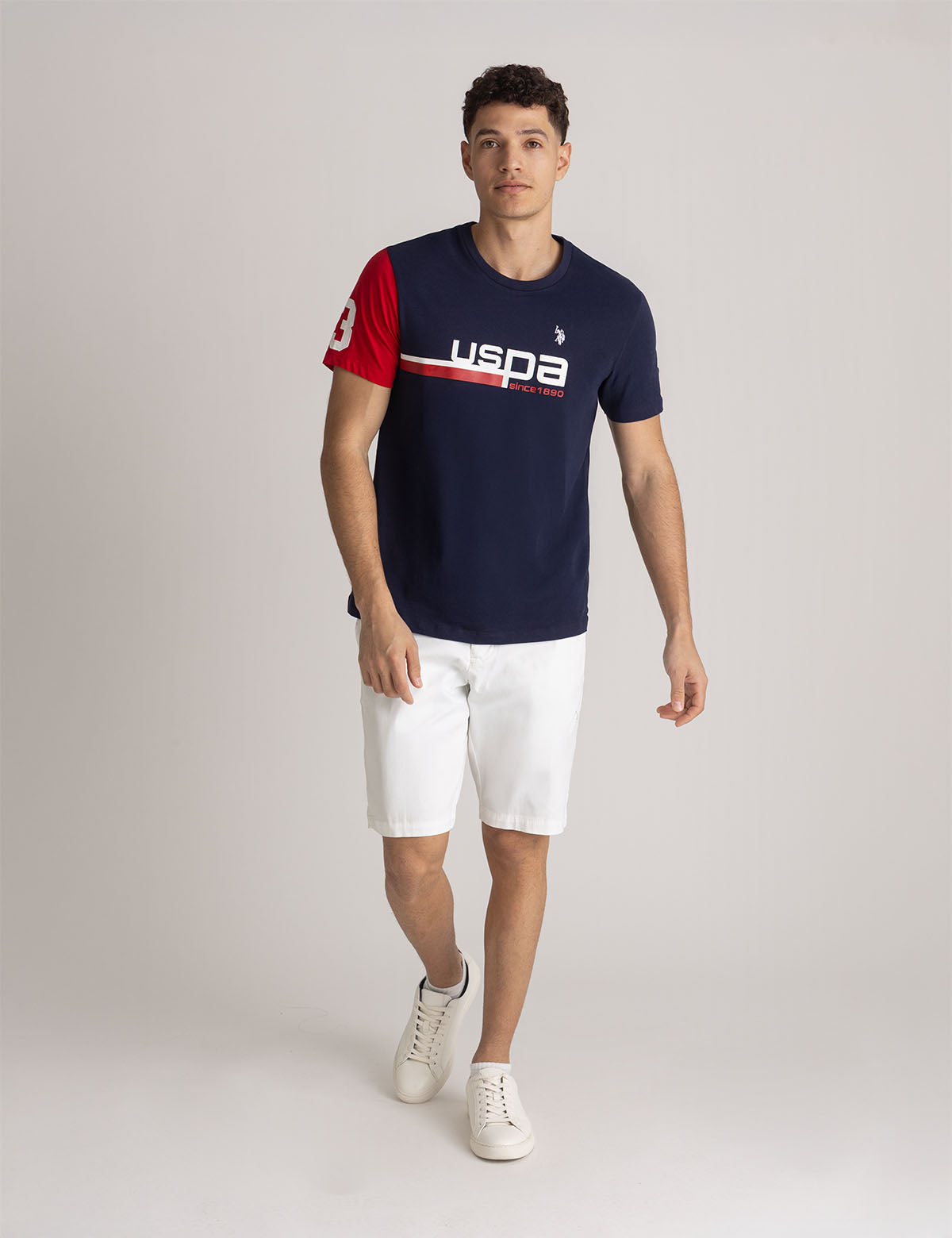 USPA Graphic Print Crew Neck T-Shirt for Men