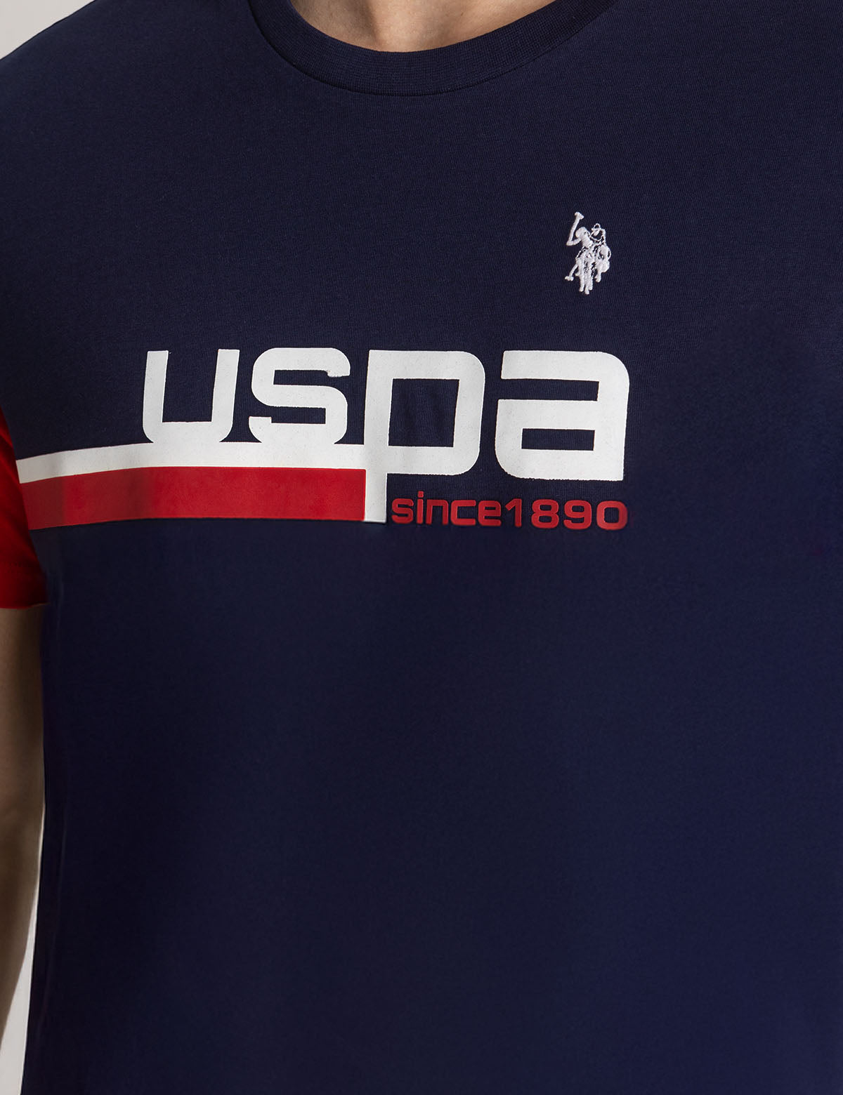 USPA Graphic Print Crew Neck T-Shirt for Men