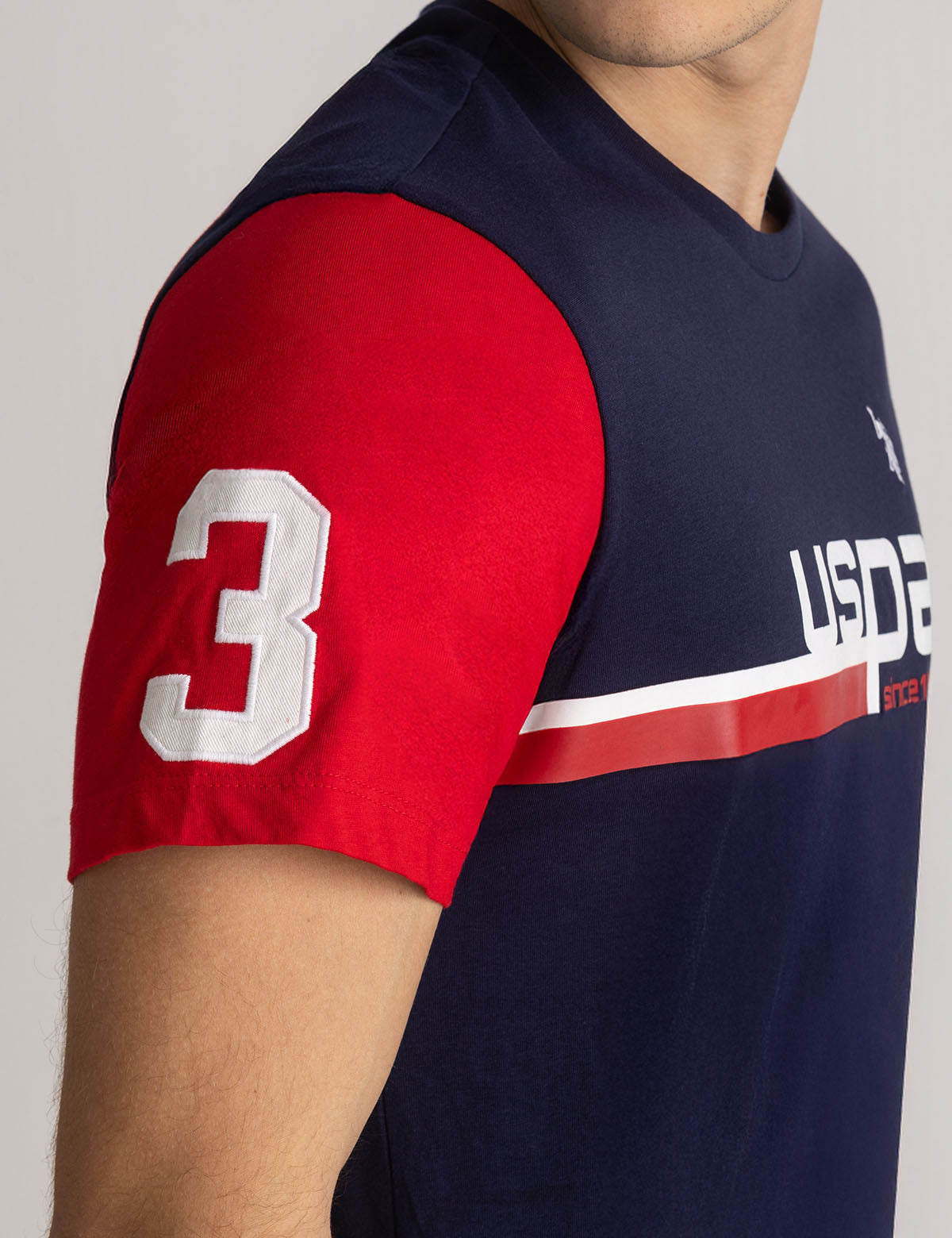 USPA Graphic Print Crew Neck T-Shirt for Men