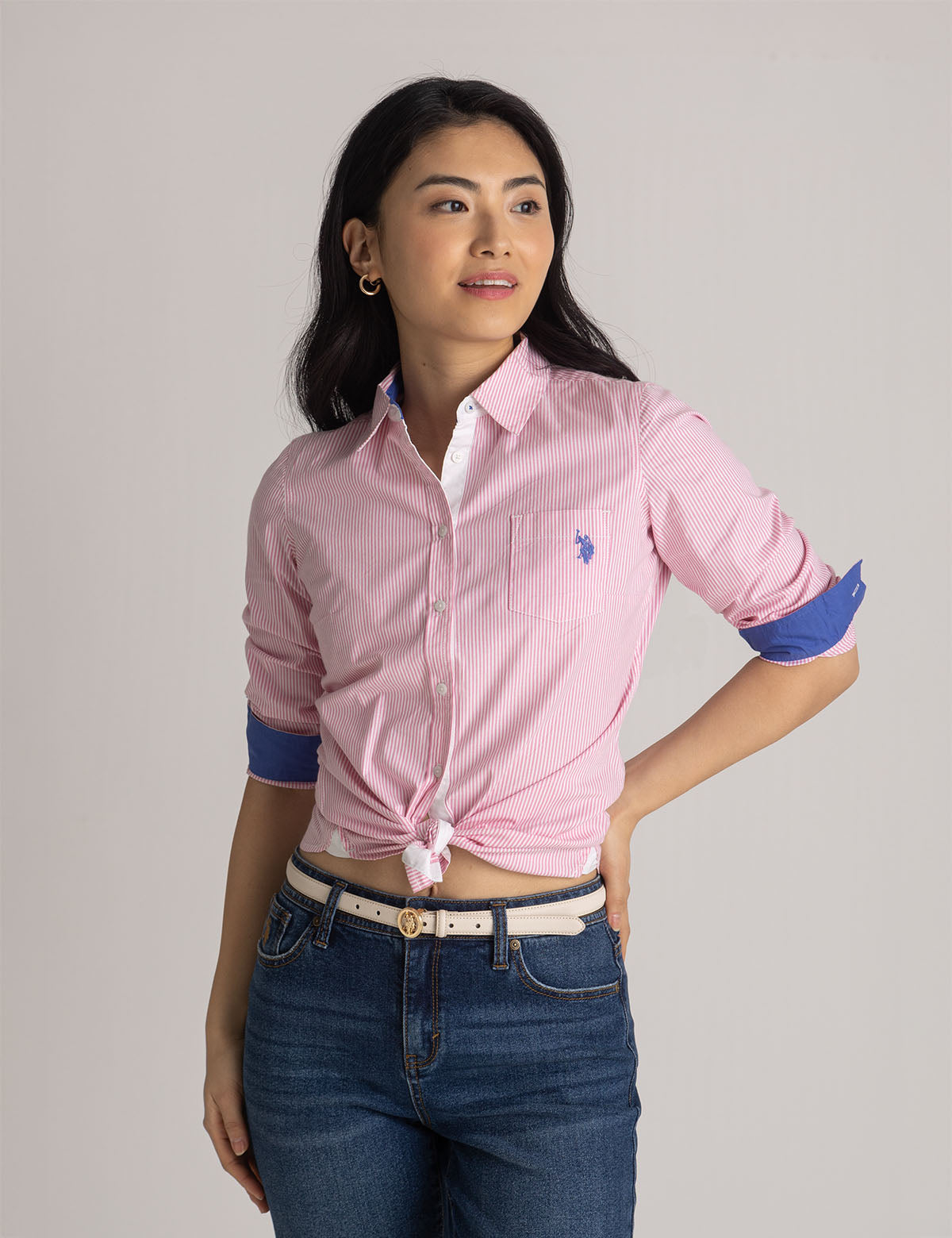 U.S. Polo Assn. Striped Cotton Long Sleeve Shirt