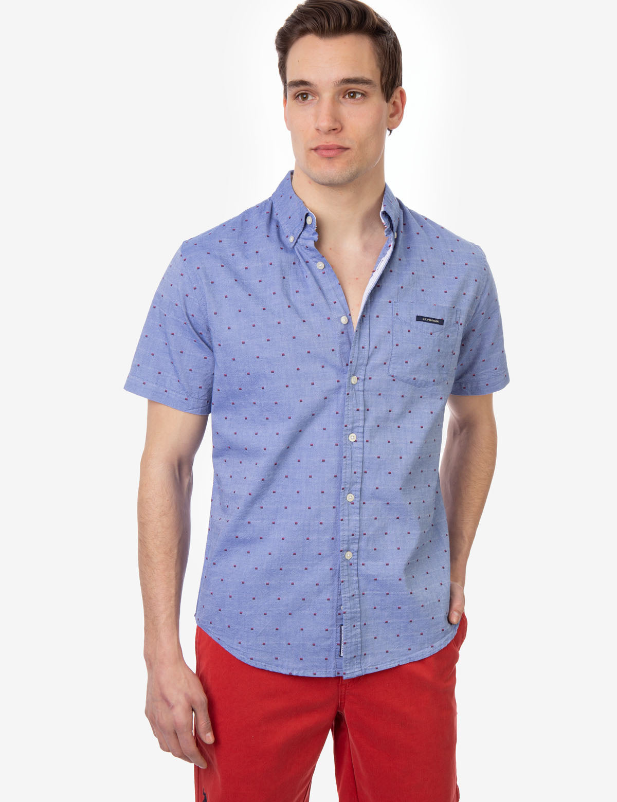 U.S. Polo Assn. Swiss Dot Oxford Shirt for Men