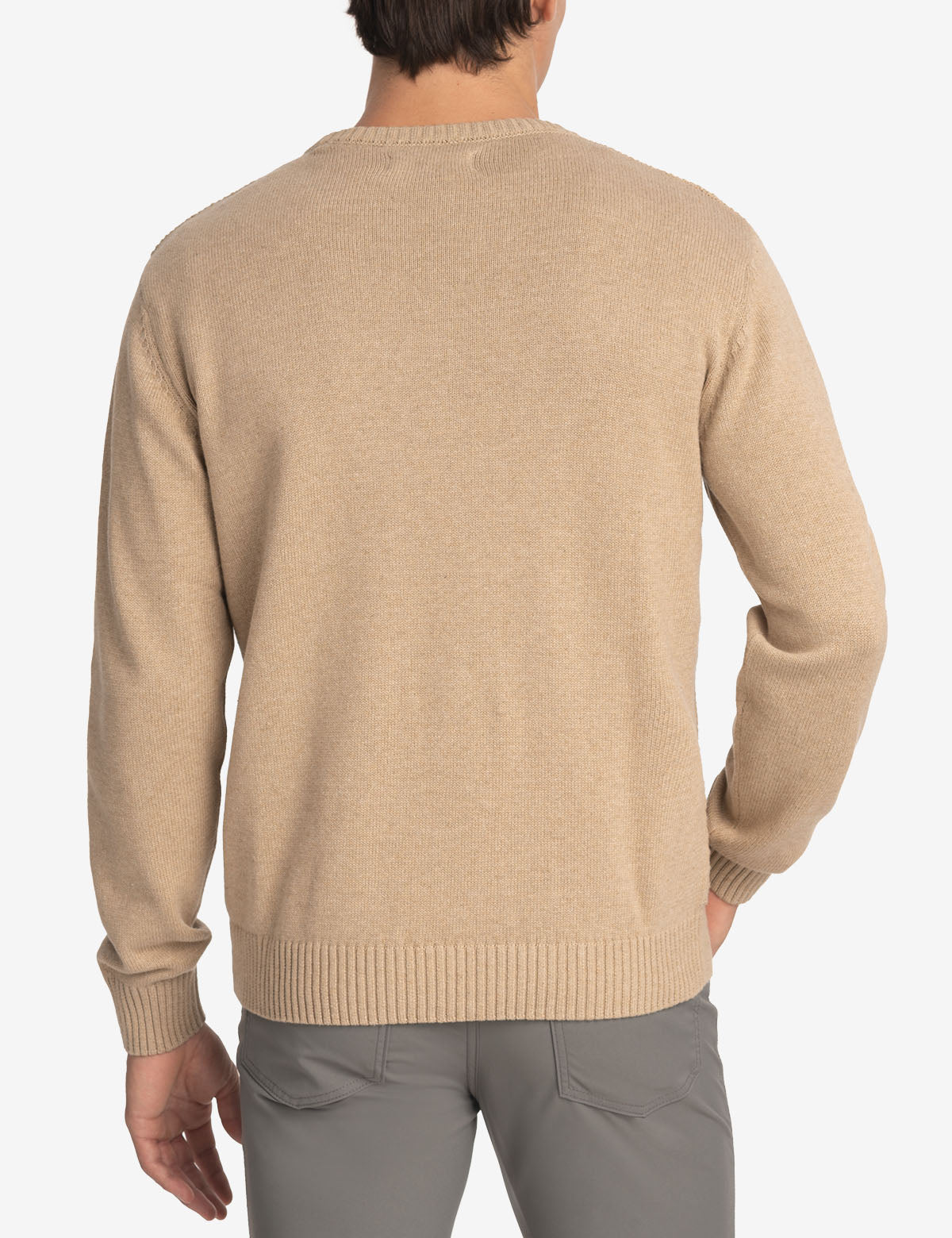Textured Cotton Crew Neck Sweater for Men & Women