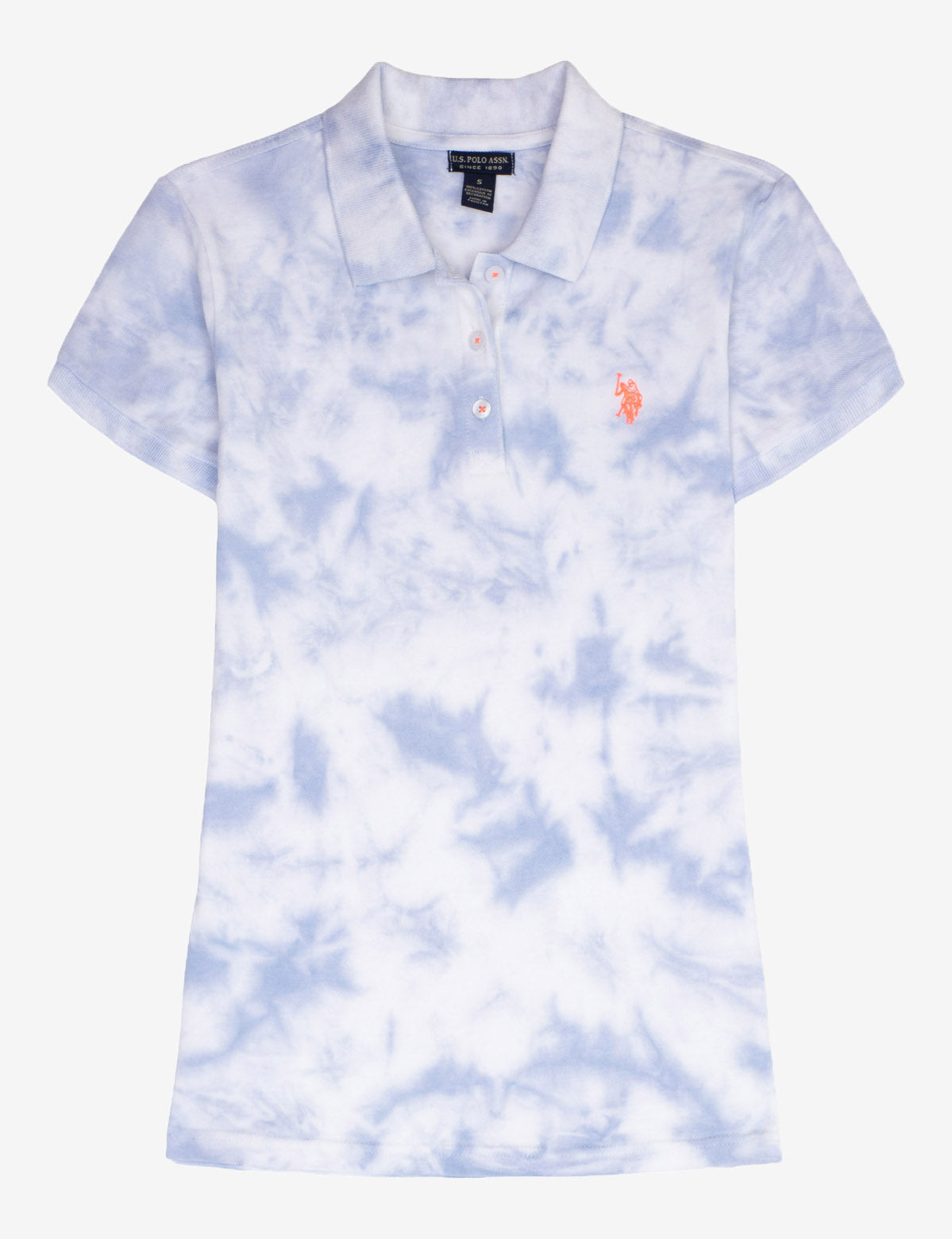 USPA Tie Dye Polo Shirt for Men - Short Sleeve Casual Top