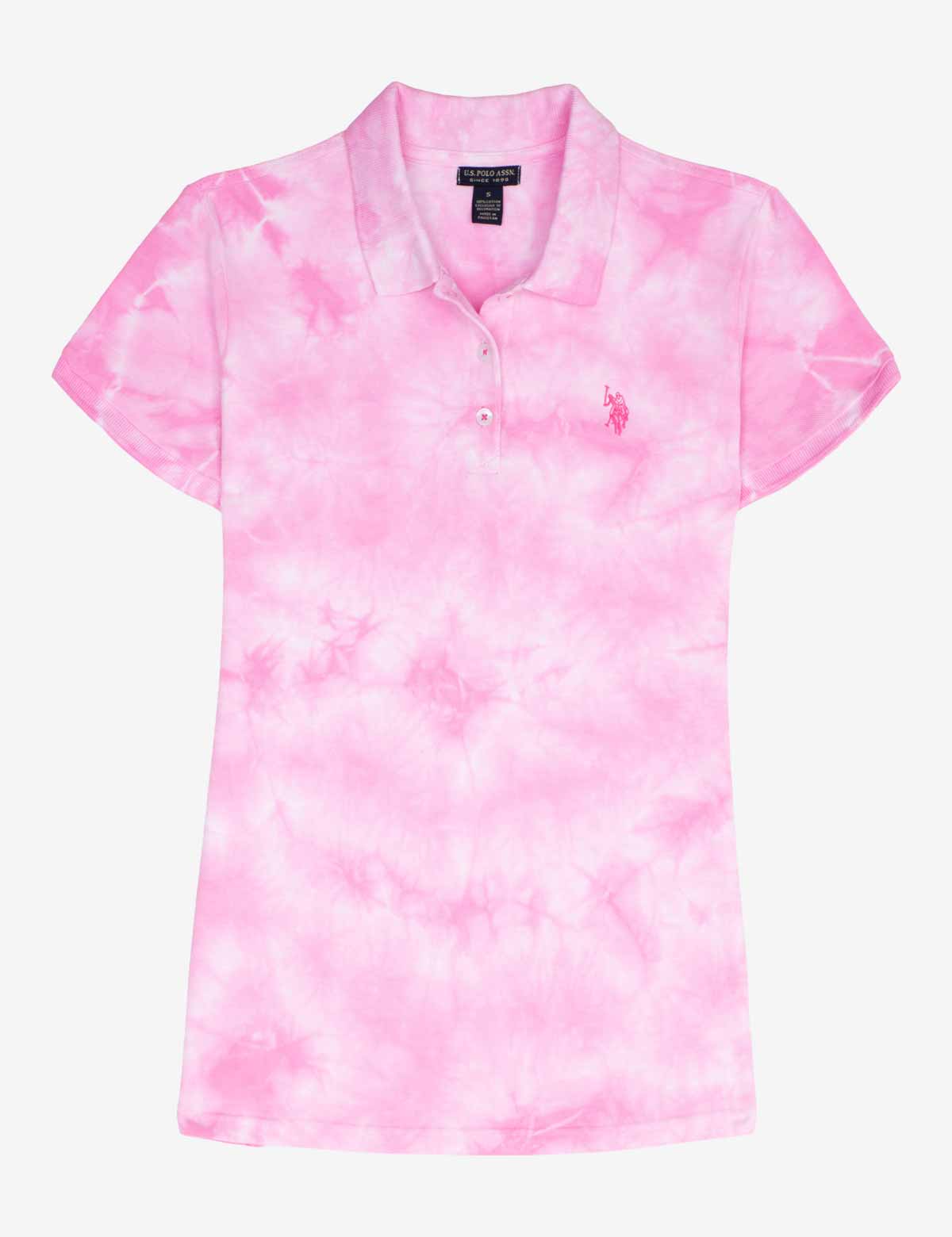 USPA Tie Dye Polo Shirt for Men - Short Sleeve Casual Top