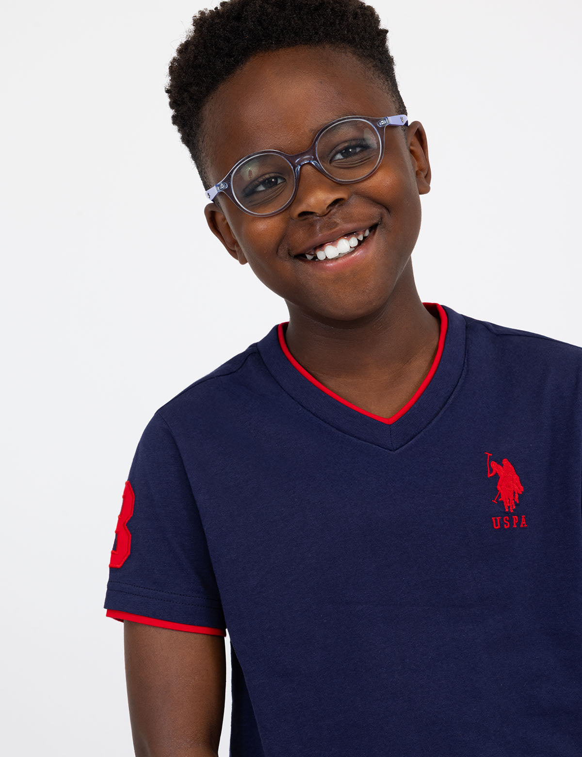 Boys Cotton V-Neck T-Shirt - Soft Basic Tee
