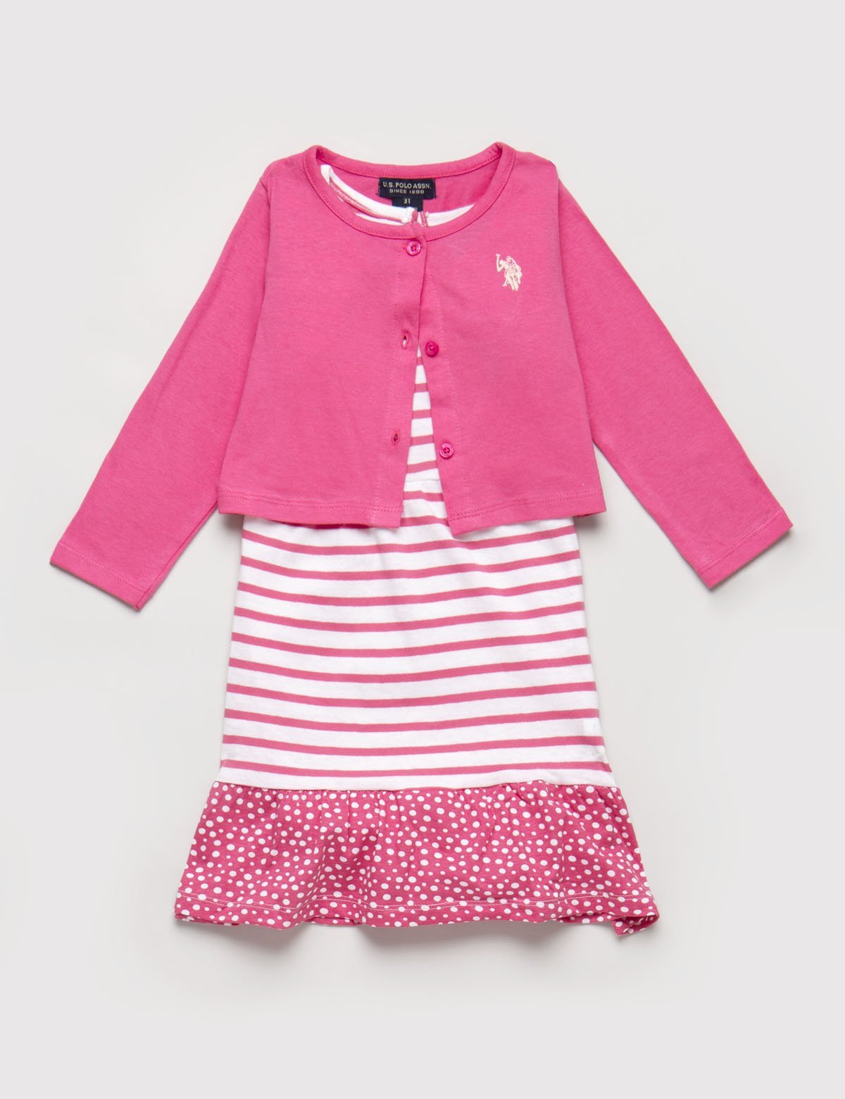 Toddler Girls' 2-Piece Cotton Dress & Cardigan Set
