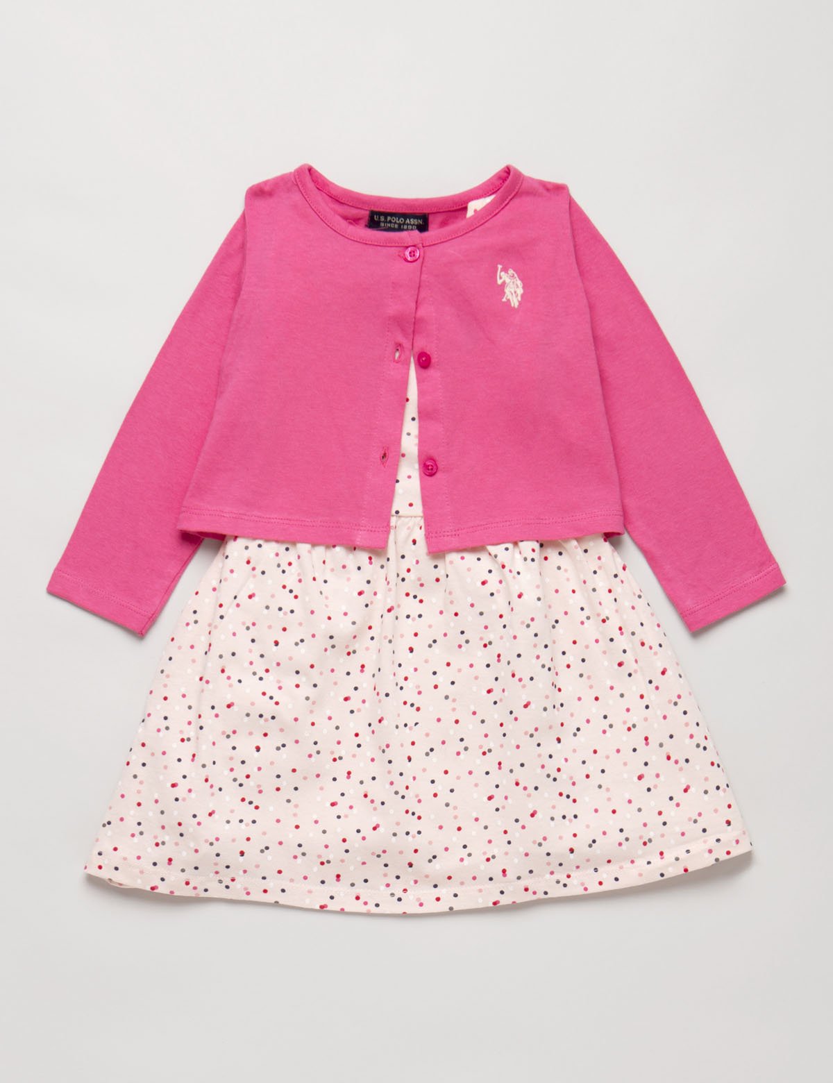 Toddler Girls 2-Piece Outfit: Dress & Cardigan Set