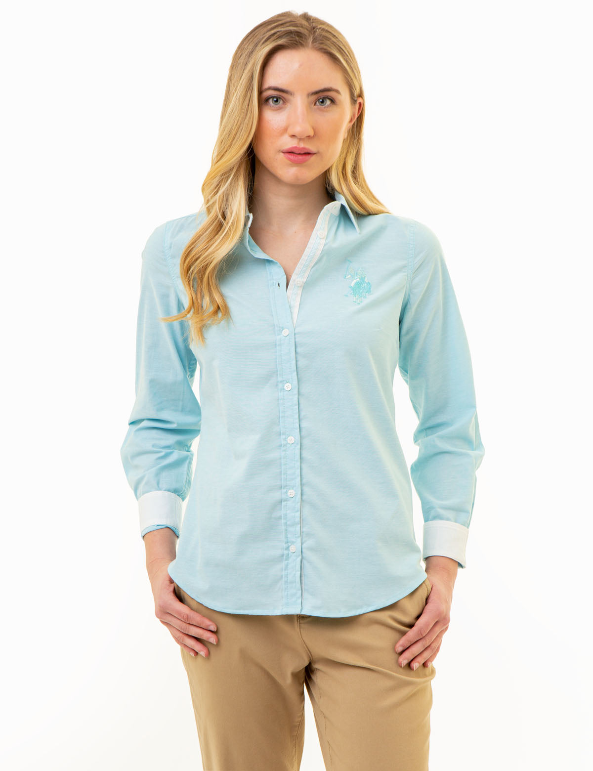 Men's Classic Oxford Shirt - Cotton Blend Button-Up with Tonal Logo