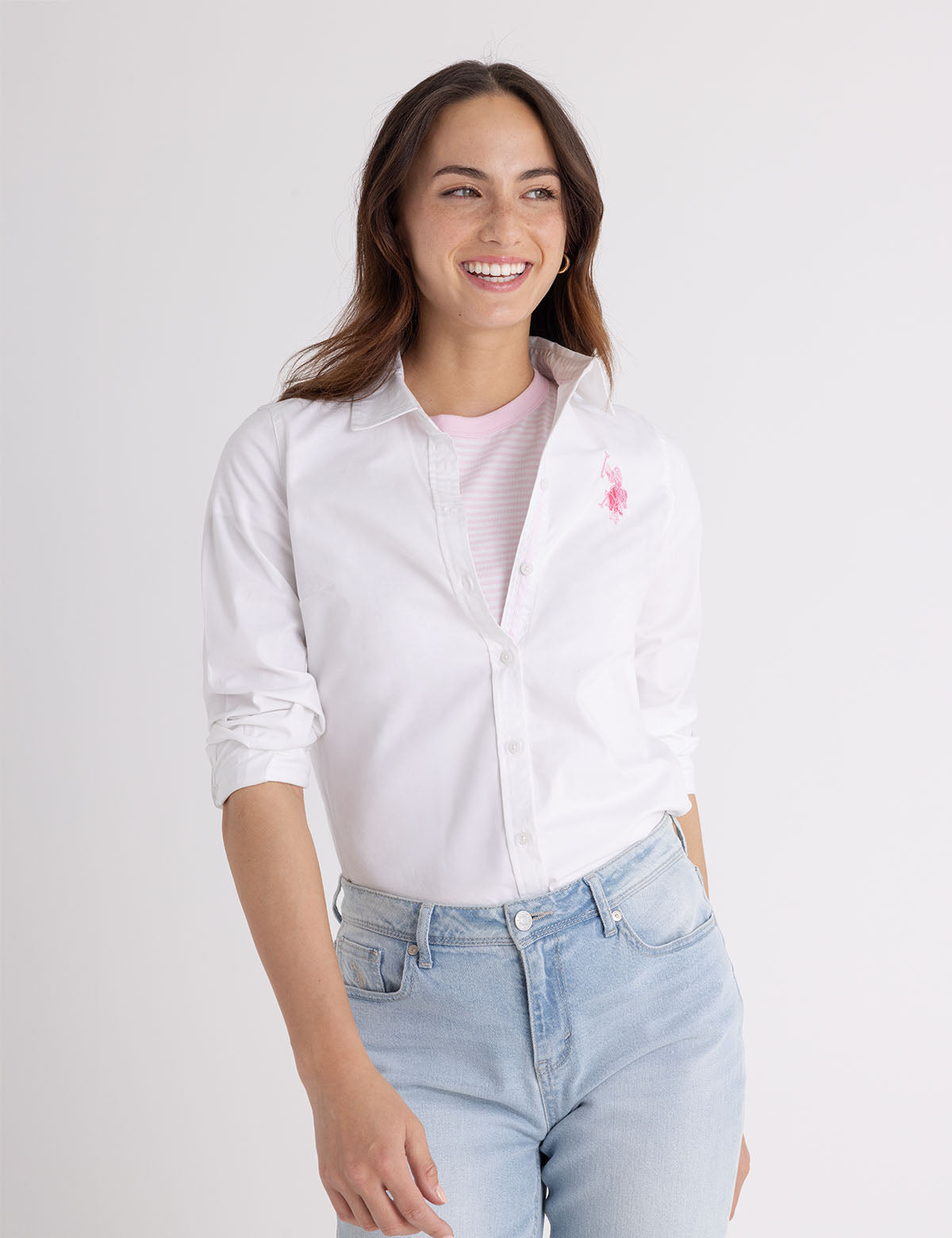 Men's Classic Oxford Shirt - Cotton Blend Button-Up with Tonal Logo
