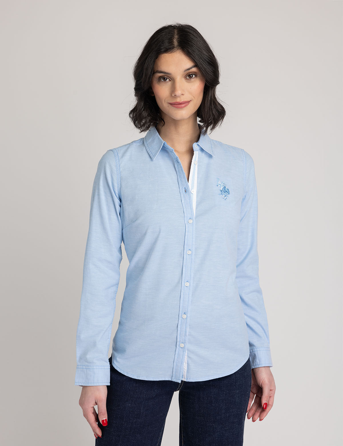 Men's Classic Oxford Shirt - Cotton Blend Button-Up with Tonal Logo