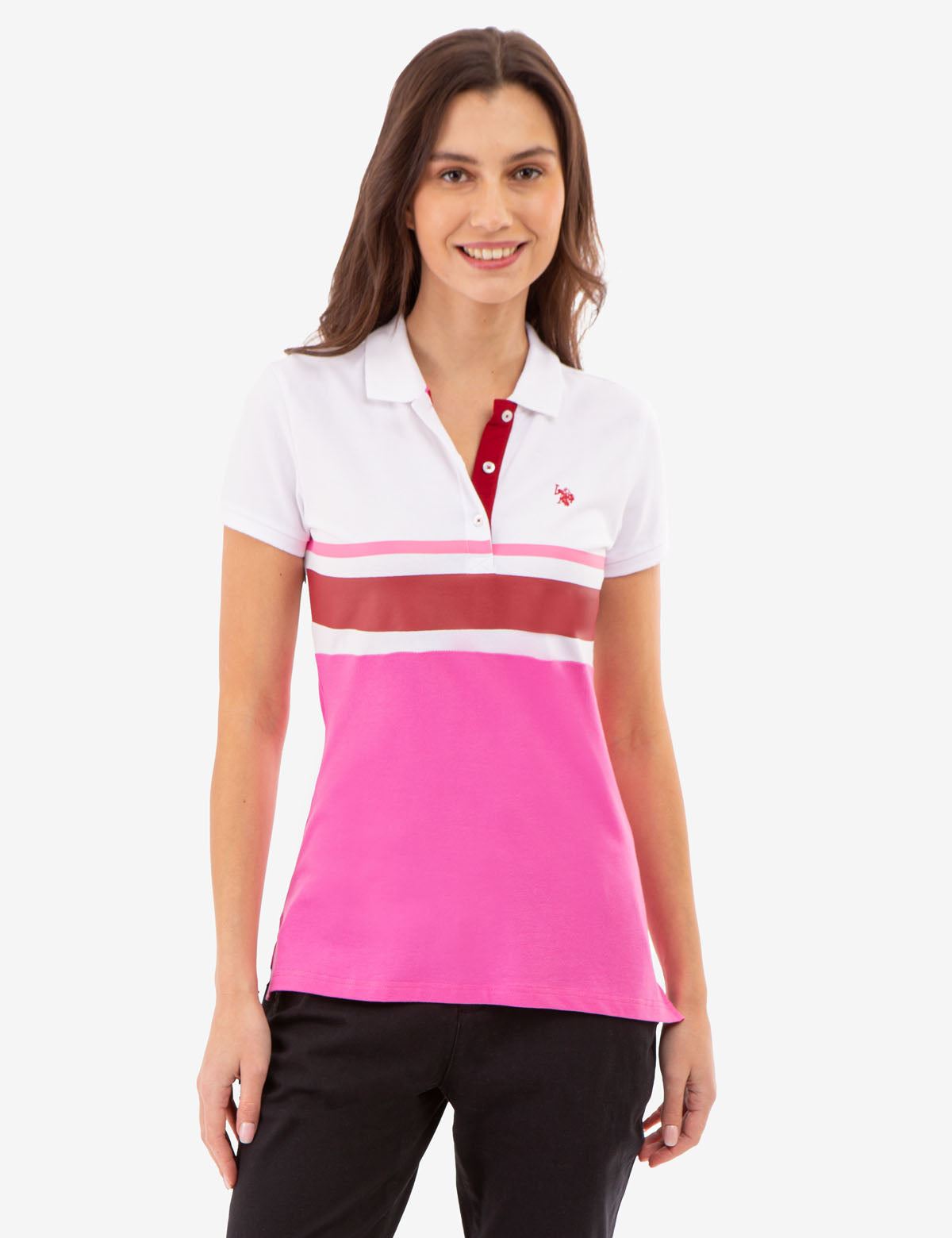 Men's Tri-Color Block Polo Shirt - Stylish Casual Wear