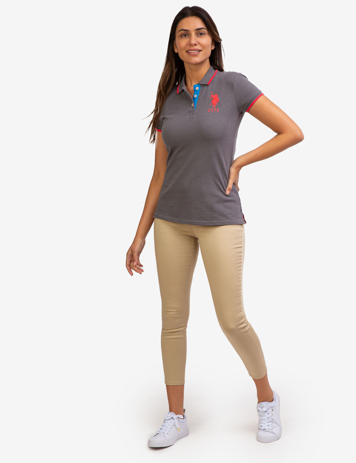 Men's Triple Crown Polo Shirt with Contrast Trim & Embroidered Logo