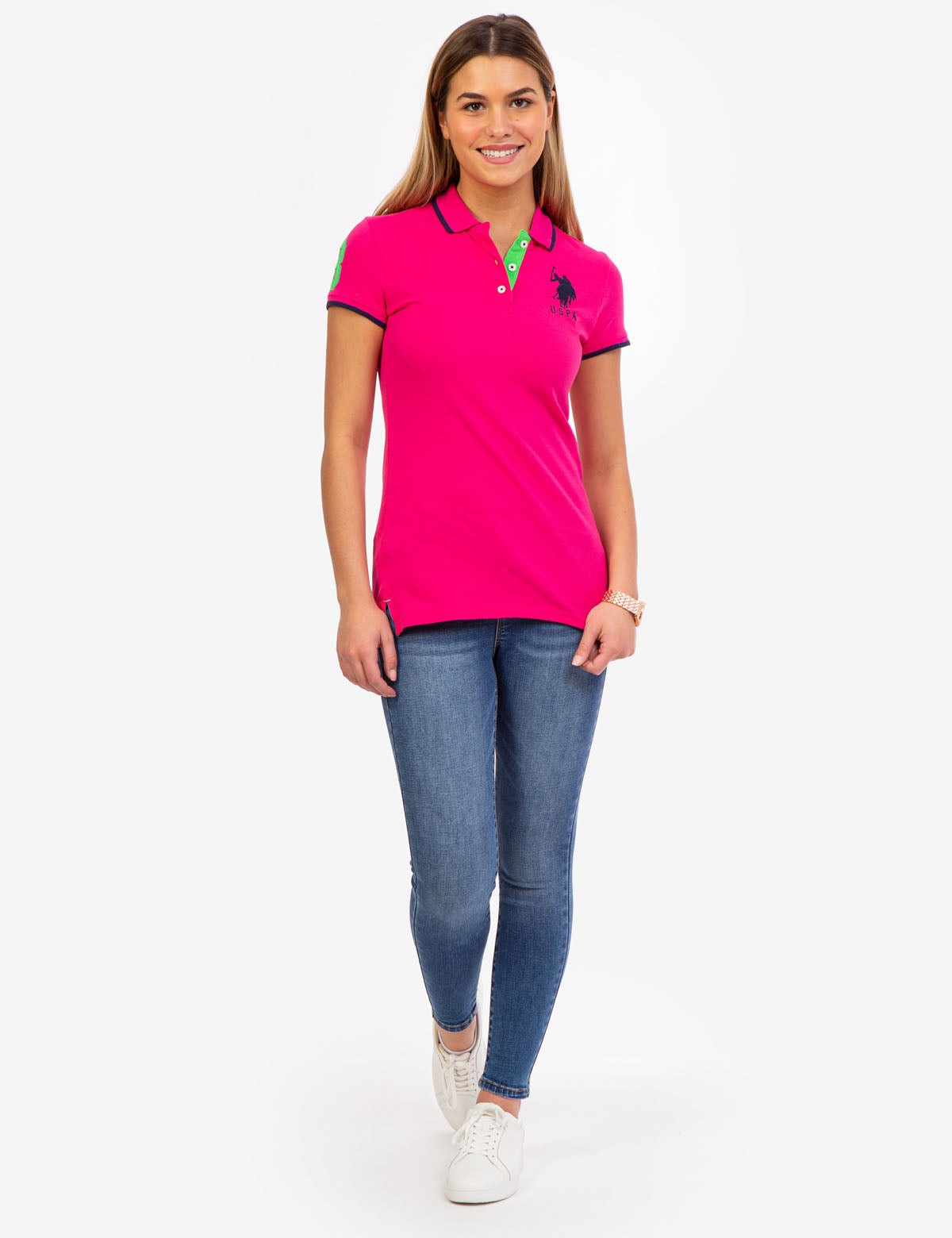 Men's Triple Crown Polo Shirt with Contrast Trim & Embroidered Logo