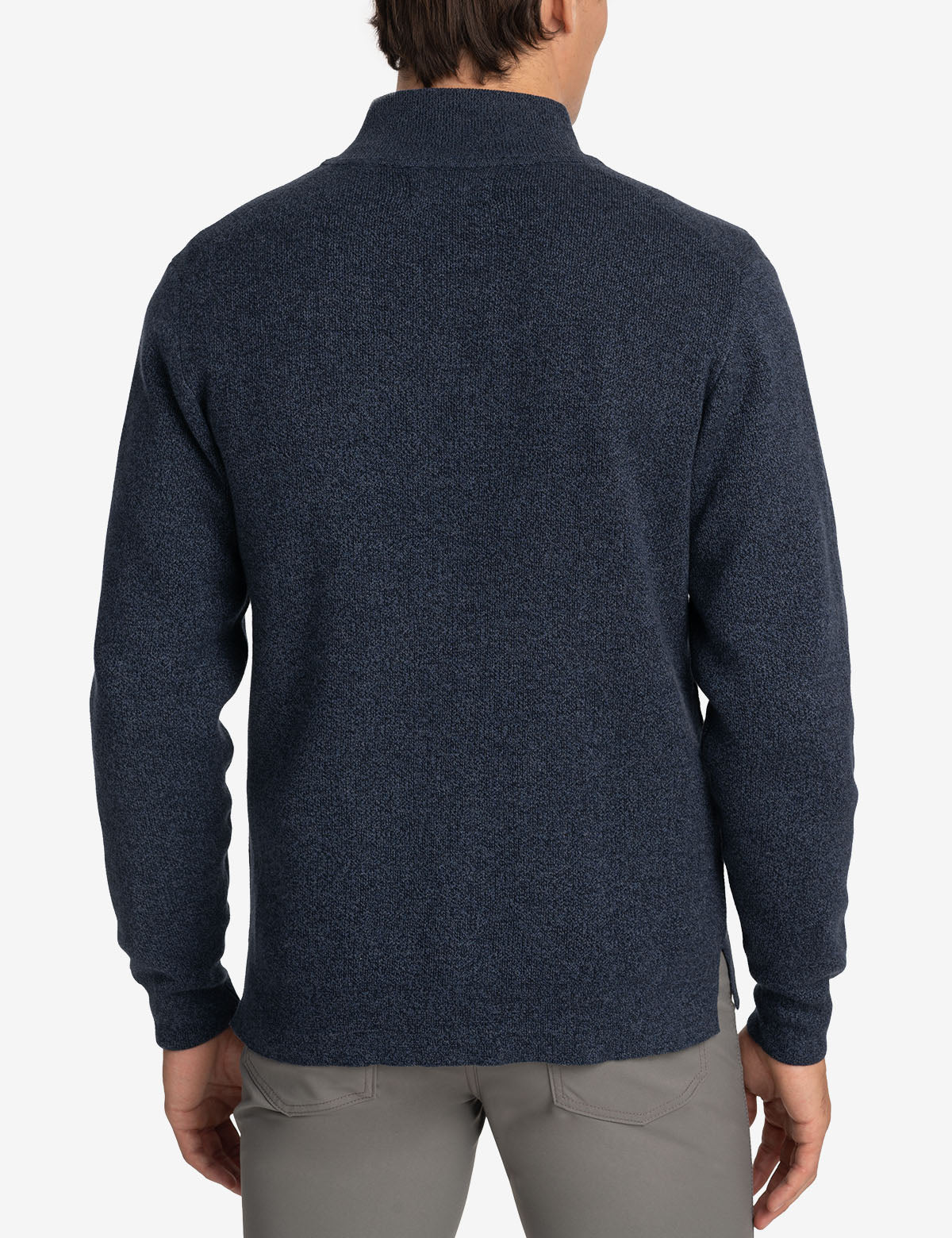 Twist Marl Full Zip Sweater - Casual Knit Pullover