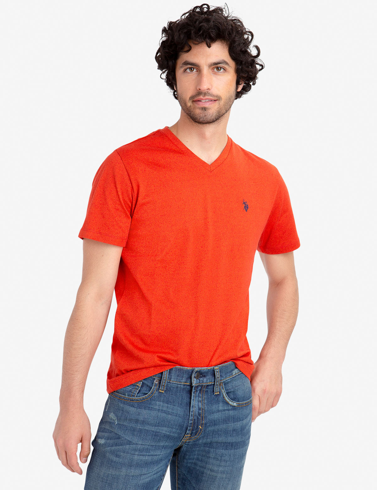 Soft Cotton Crew Neck T-Shirt with Small Logo - Relaxed Fit