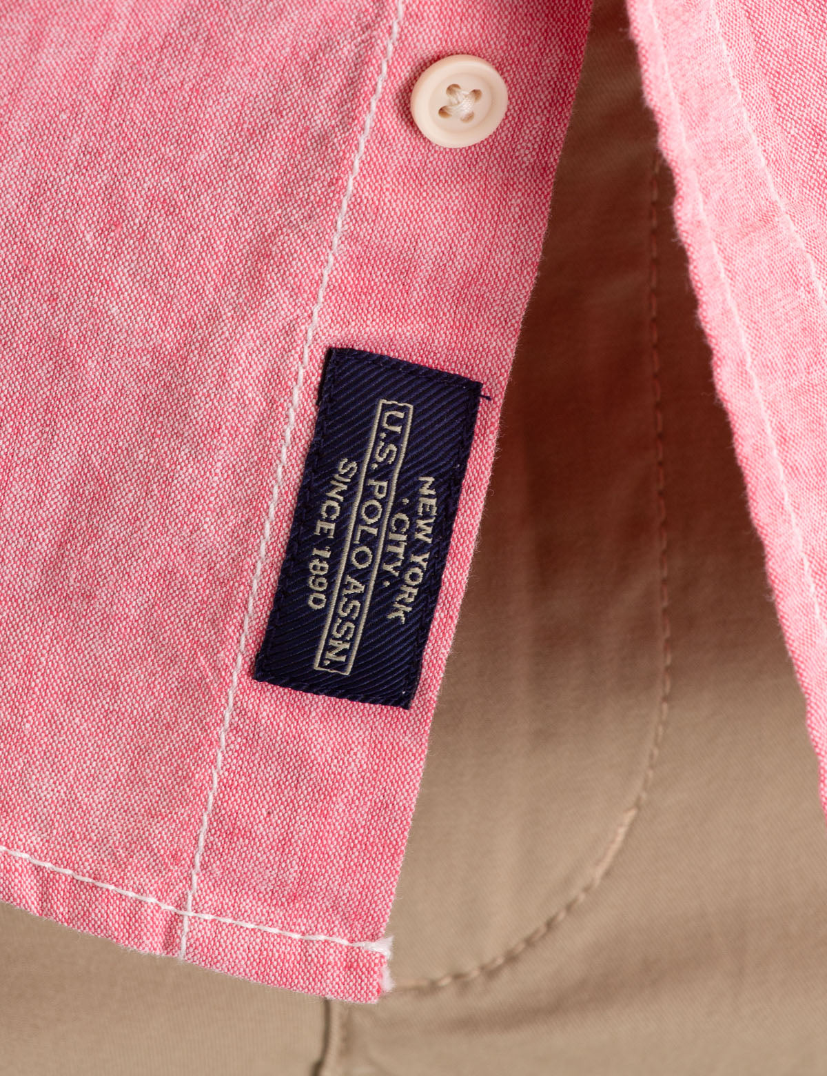 Men's Cotton Utility Shirt with Chest Pockets - Short Sleeve