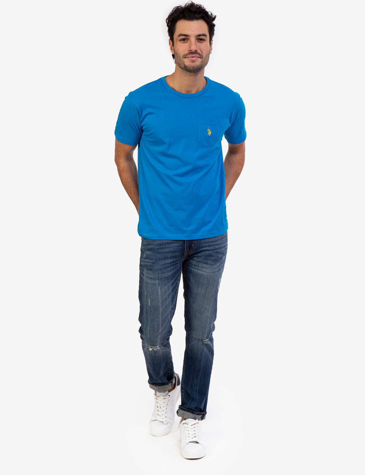 Men's Small Logo Pocket T-Shirt - Casual Cotton Tee
