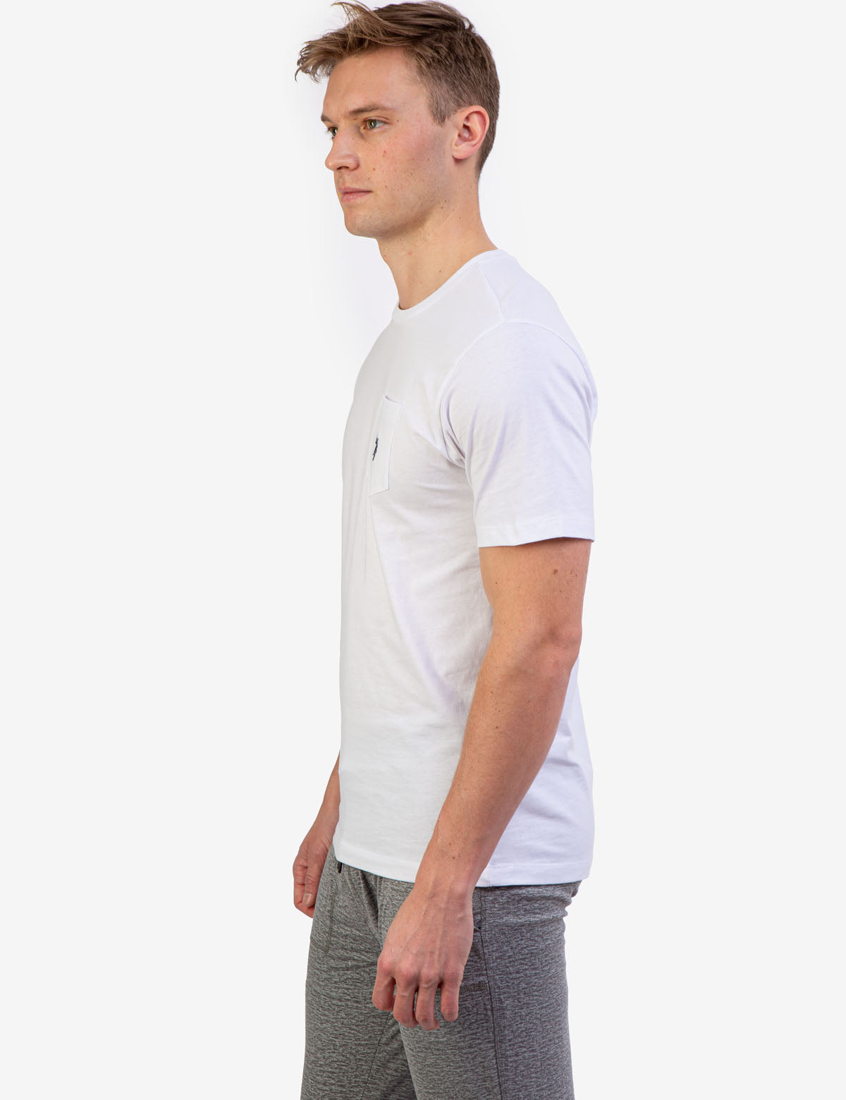 Men's Small Logo Pocket T-Shirt - Casual Cotton Tee