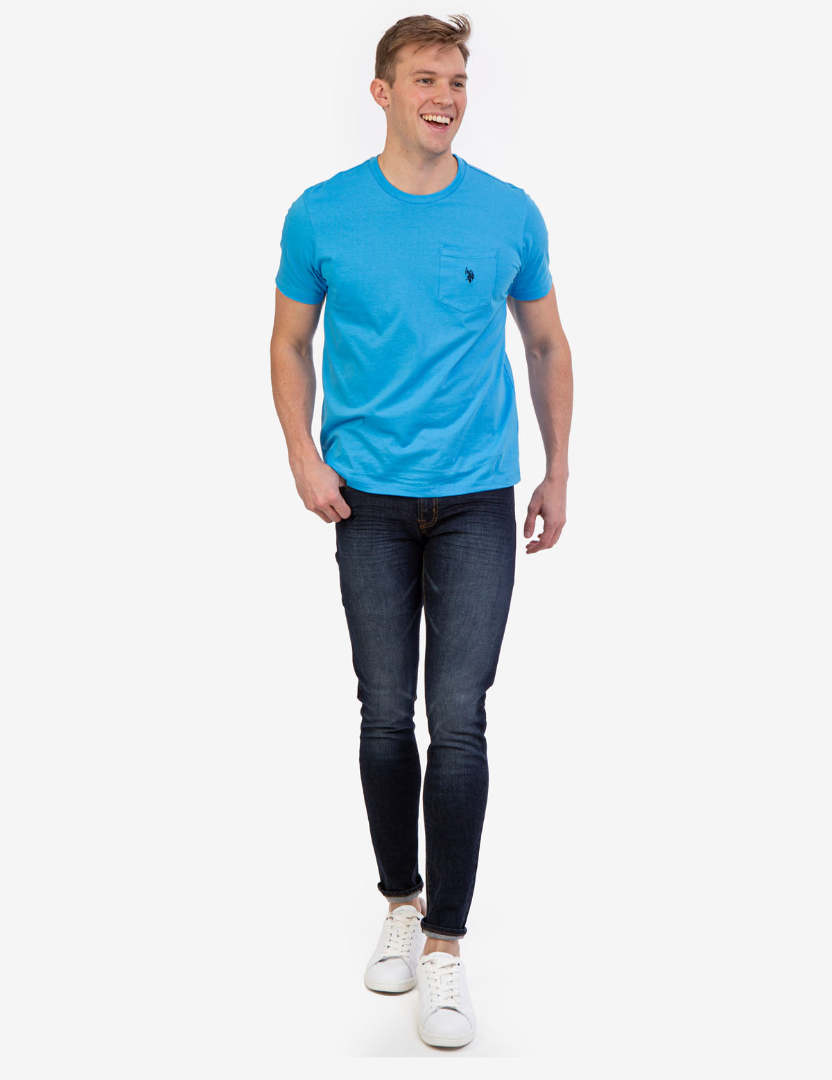 Men's Small Logo Pocket T-Shirt - Casual Cotton Tee