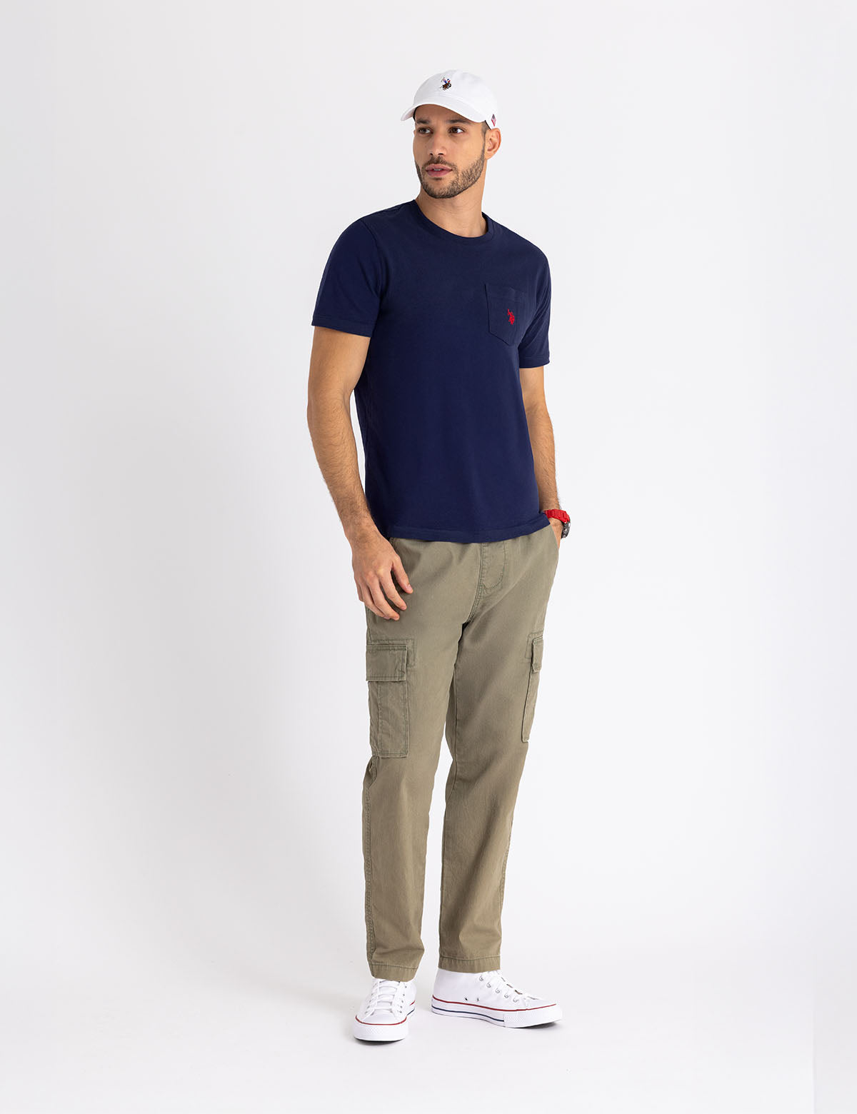 Men's Small Logo Pocket T-Shirt - Casual Cotton Tee