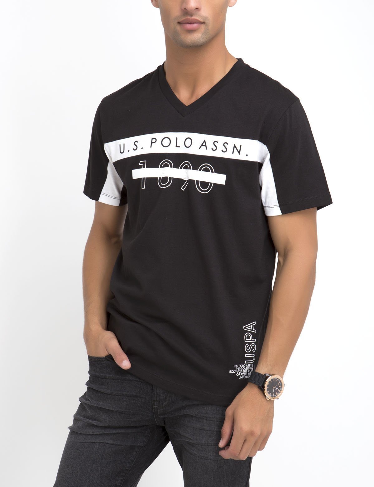 U.S. Polo Assn. Cotton V-Neck T-Shirt for Men