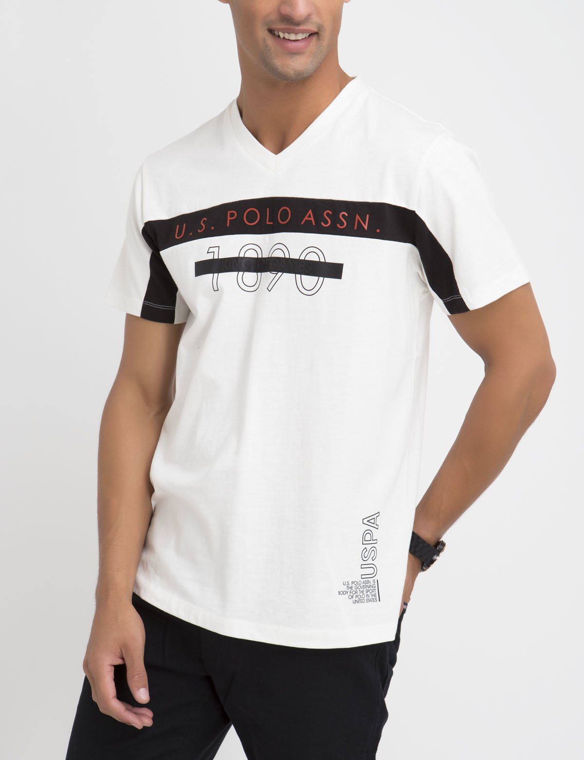 U.S. Polo Assn. Cotton V-Neck T-Shirt for Men