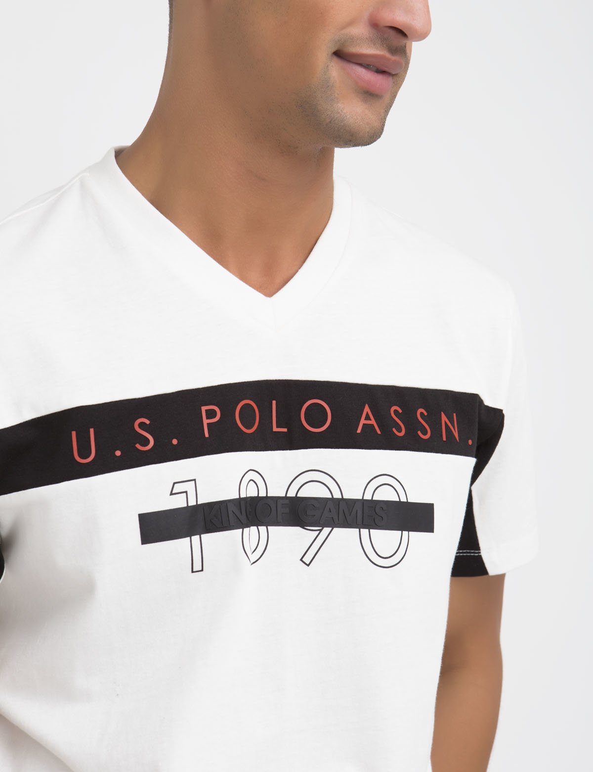 U.S. Polo Assn. Cotton V-Neck T-Shirt for Men