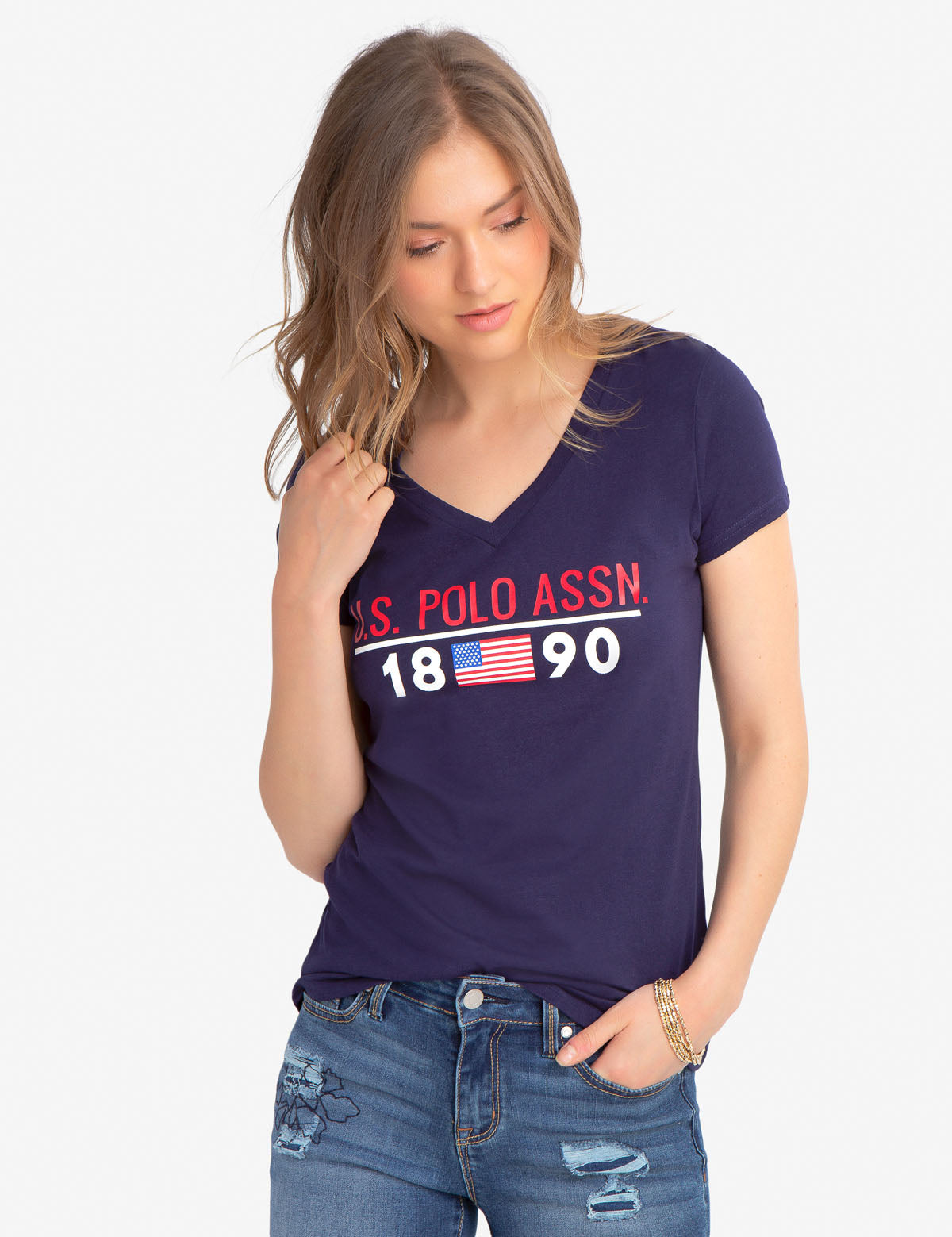 U.S. Polo Assn. Cotton V-Neck T-Shirt for Men