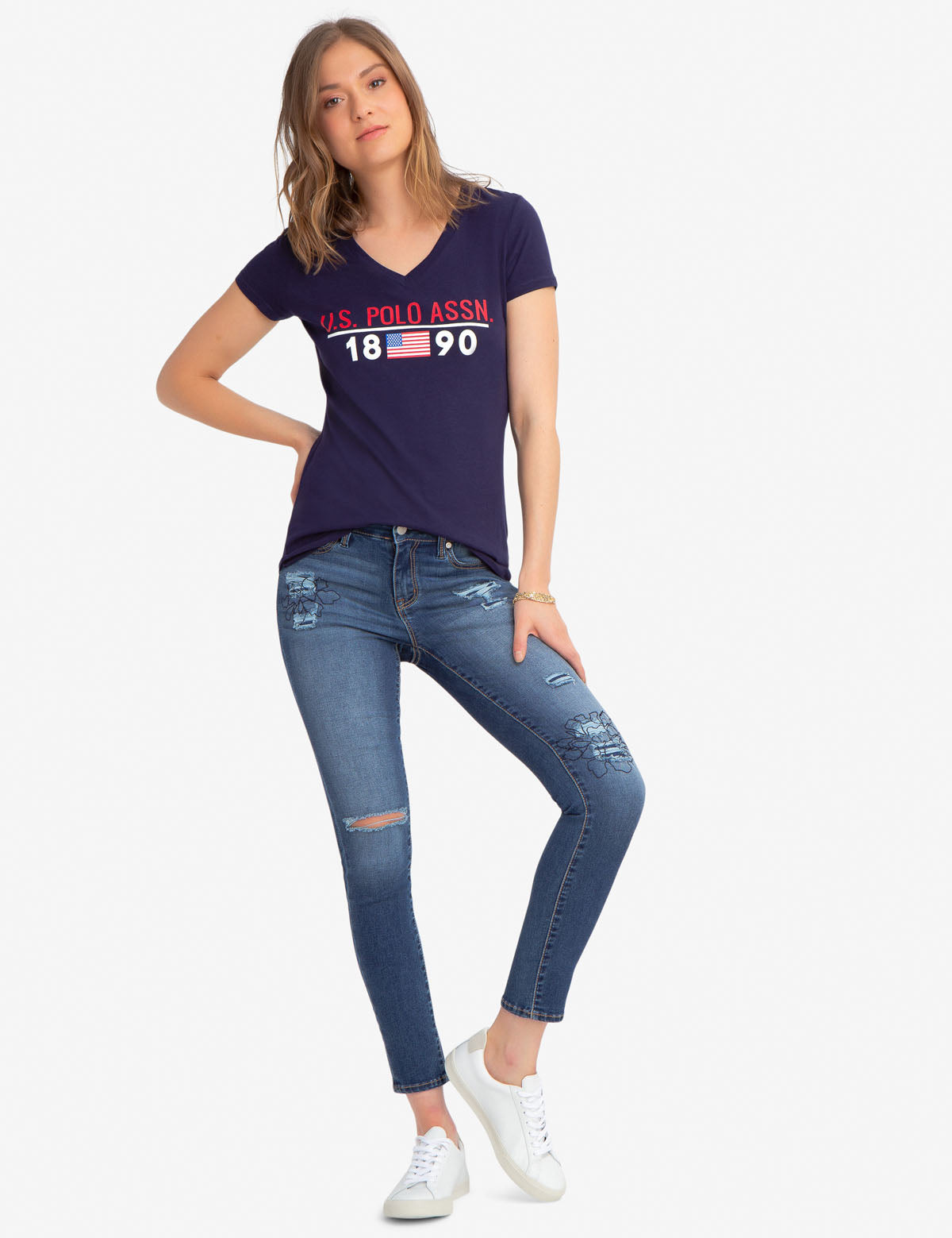 U.S. Polo Assn. Cotton V-Neck T-Shirt for Men
